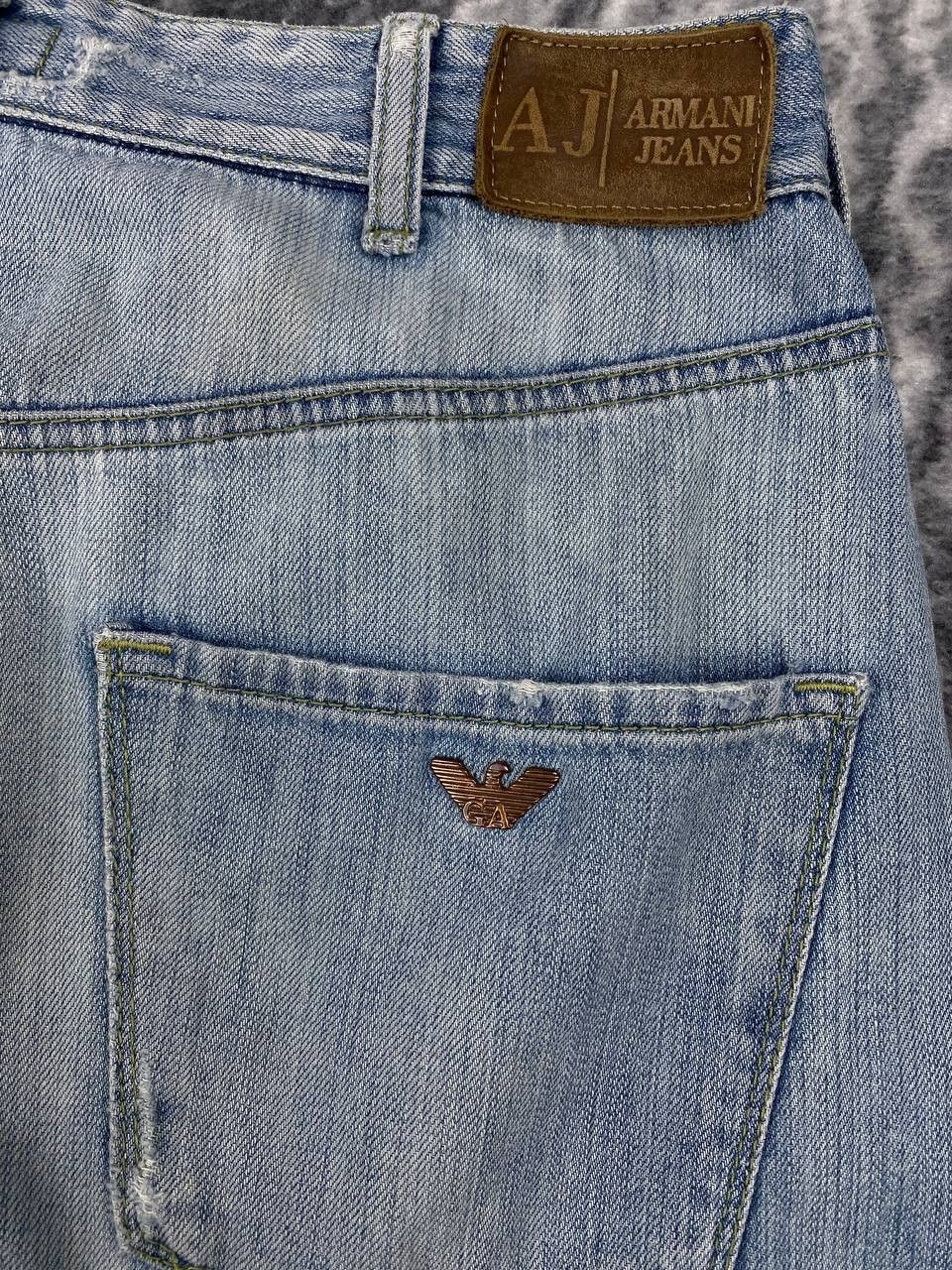 Armani Vintage Armani Jeans Denim Jeans Big Logo Metal Logo Men Size US 31 - 2 Thumbnail