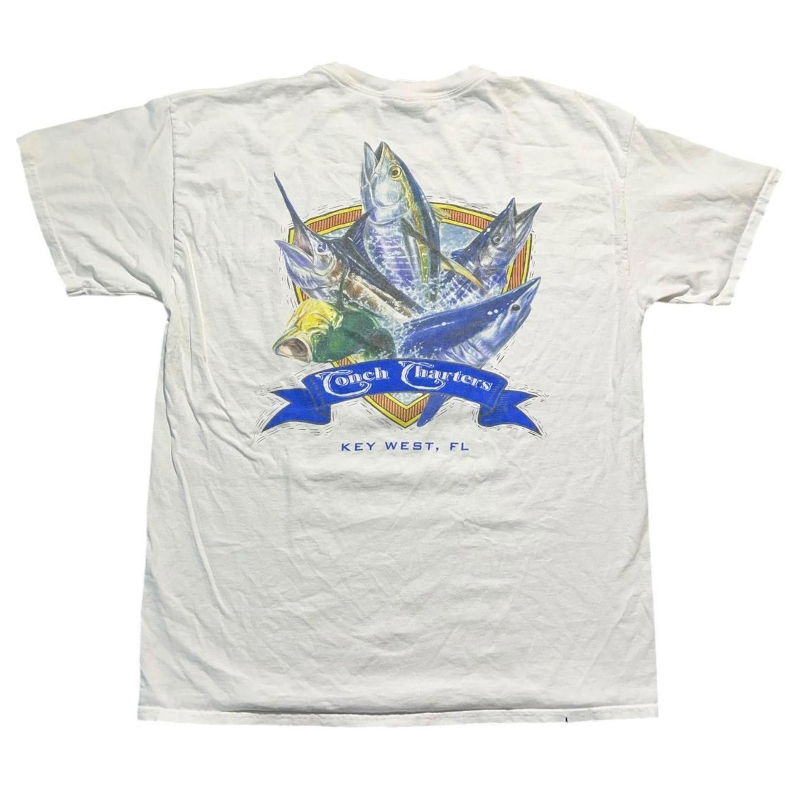 Other Vintage 90s Conch Charters Key West FL Pocket Tee Size US L / EU 52-54 / 3 - 1 Thumbnail