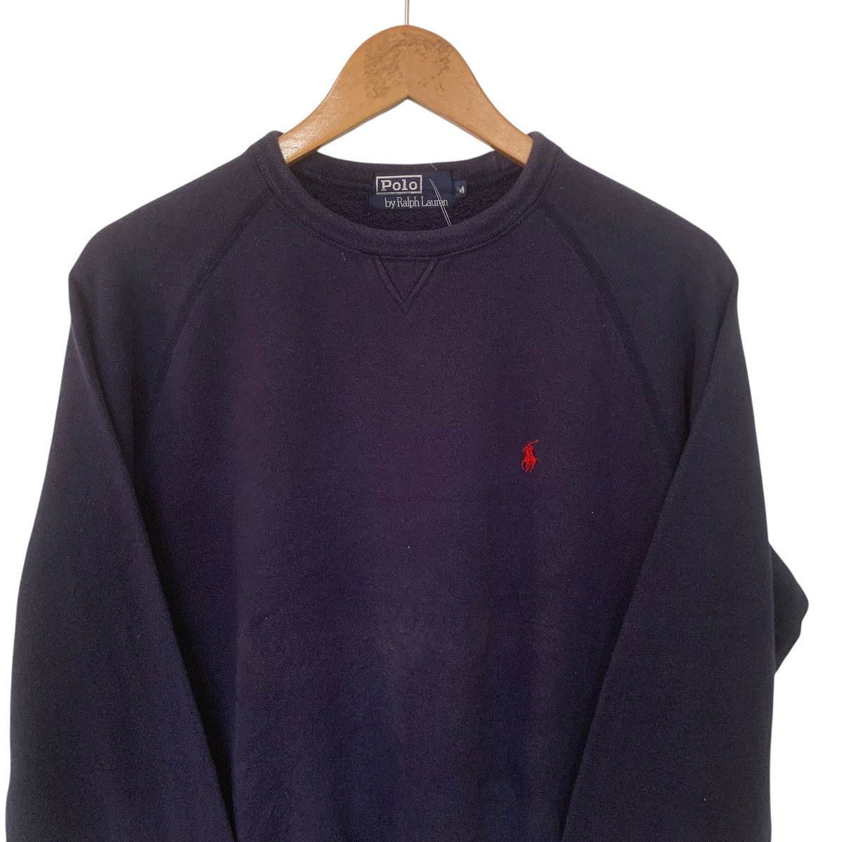 Polo Ralph Lauren × Vintage Vintage Polo Rlaph Lauren Sweatshirt Navy Blue Medium Size US M / EU 48-50 / 2 - 2 Thumbnail