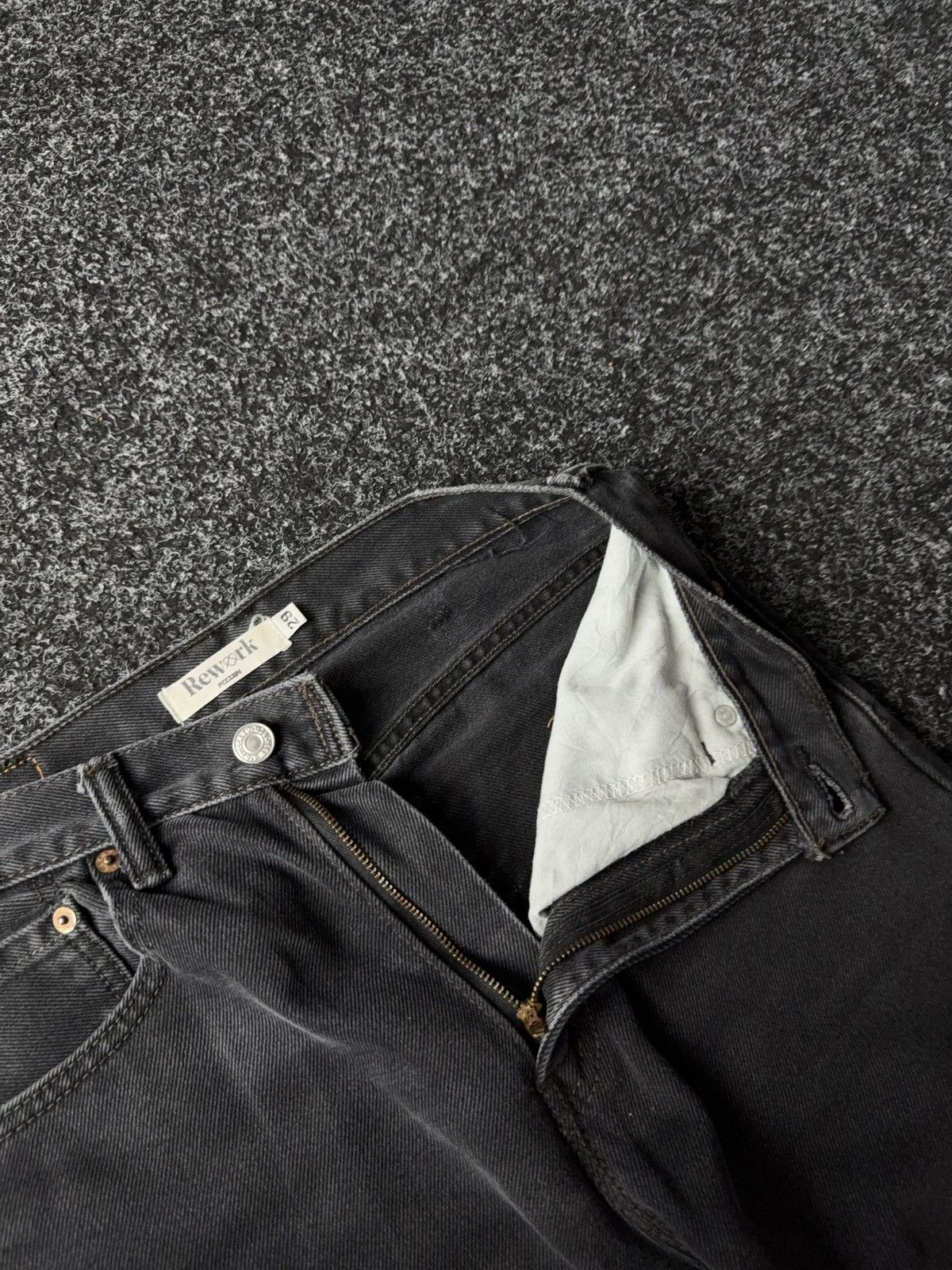 Levi's Vintage 00s Y2K Rework Levi’s 517 Black Jeans Denim pants Size US 29 - 5 Thumbnail