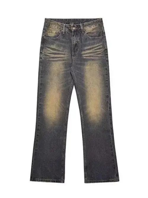 Jean Vintage distressed washed micro-flare jeans Size US 34 / EU 50 - 7 Thumbnail