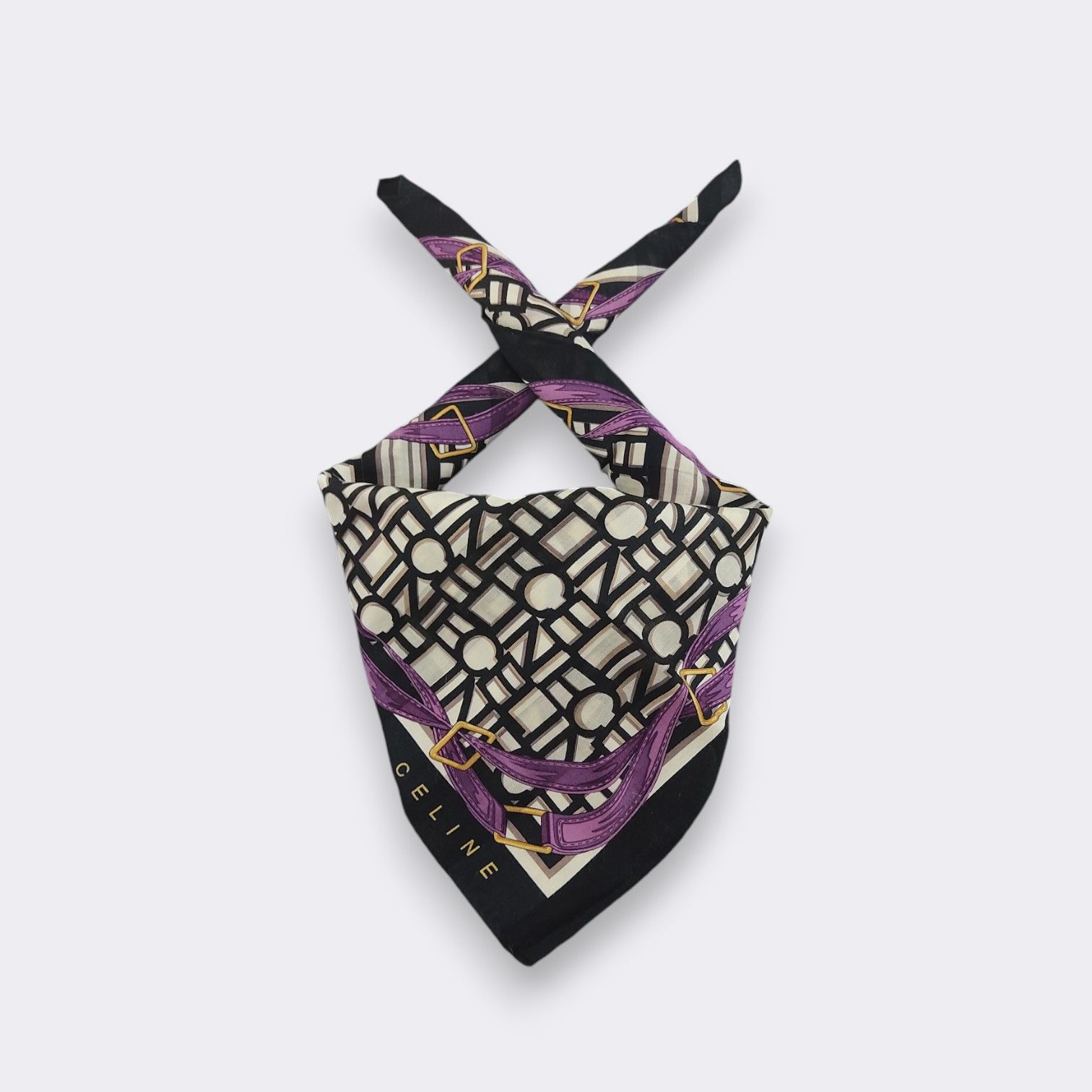 Celine Vintage Celine Handkerchief Neckerchief Bandana H185E Size ONE SIZE - 2 Thumbnail