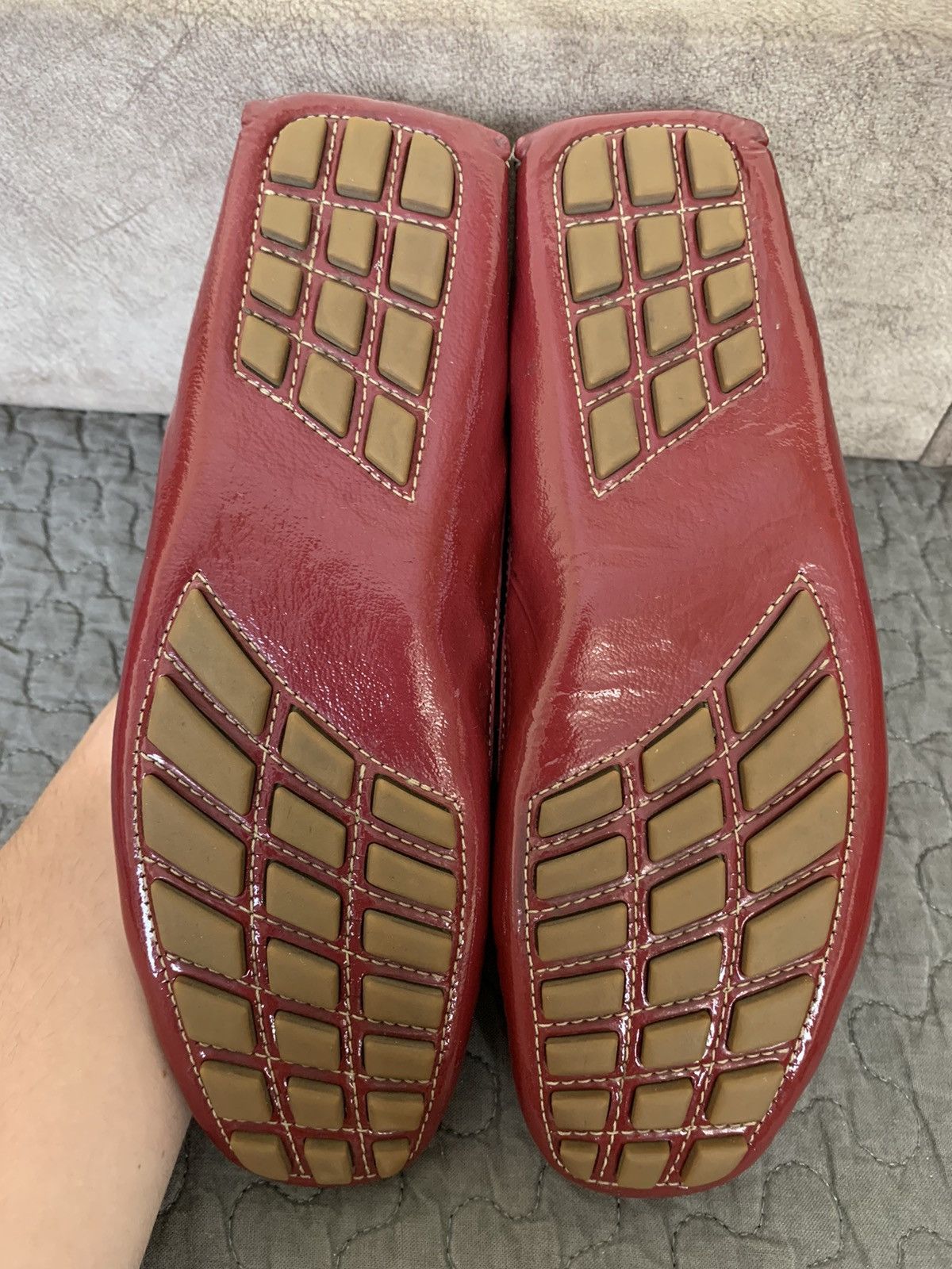 Salvatore Ferragamo Salvatore Ferragamo Womens Gancini Bit Patent Loafers Size US 7 / IT 37 - 21 Thumbnail