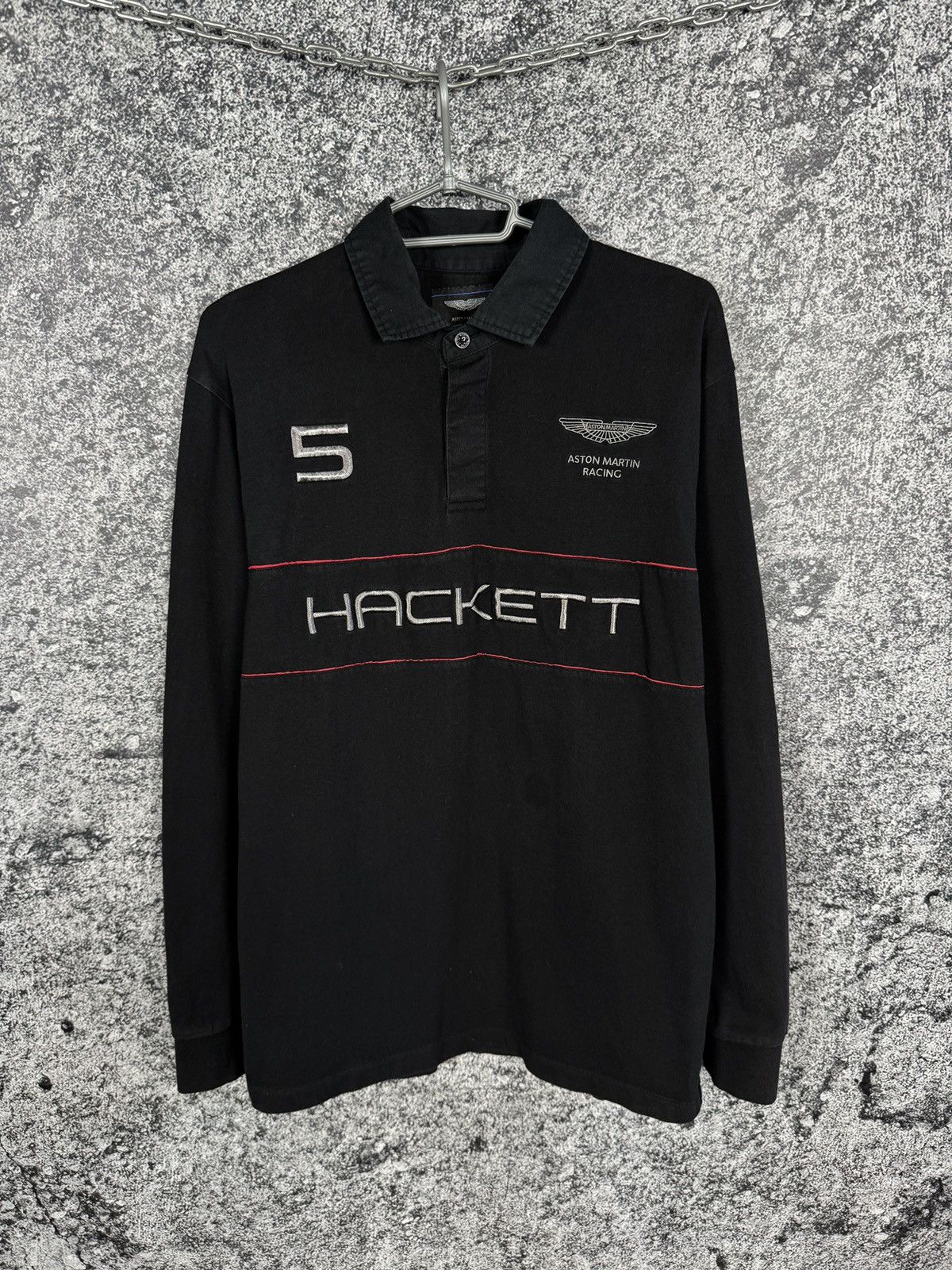 Hackett Hackett Aston Martin Racing Long Sleeve Polo Shirt Size L Size US L / EU 52-54 / 3 - 1 Thumbnail