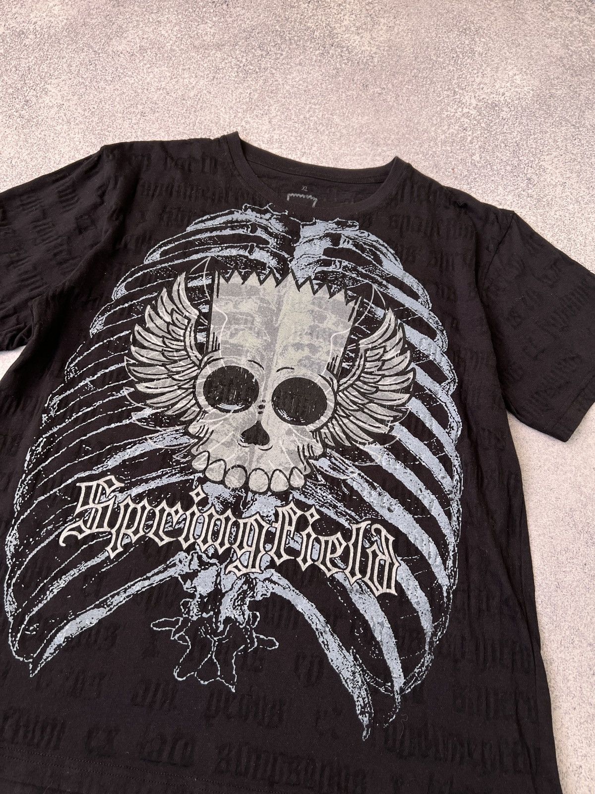 The Simpsons × Vintage Vintage The Simpsons Bart Skull Monogram Tee Size US M / EU 48-50 / 2 - 6 Thumbnail