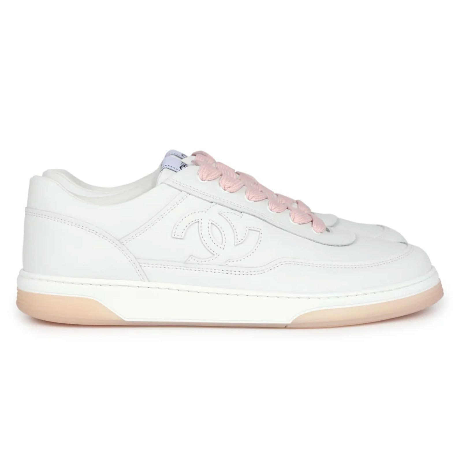 Chanel Chanel Leather CC Logo Flat Lace Up Runner Sneaker 38.5 Size US 8.5 / IT 38.5 - 3 Thumbnail