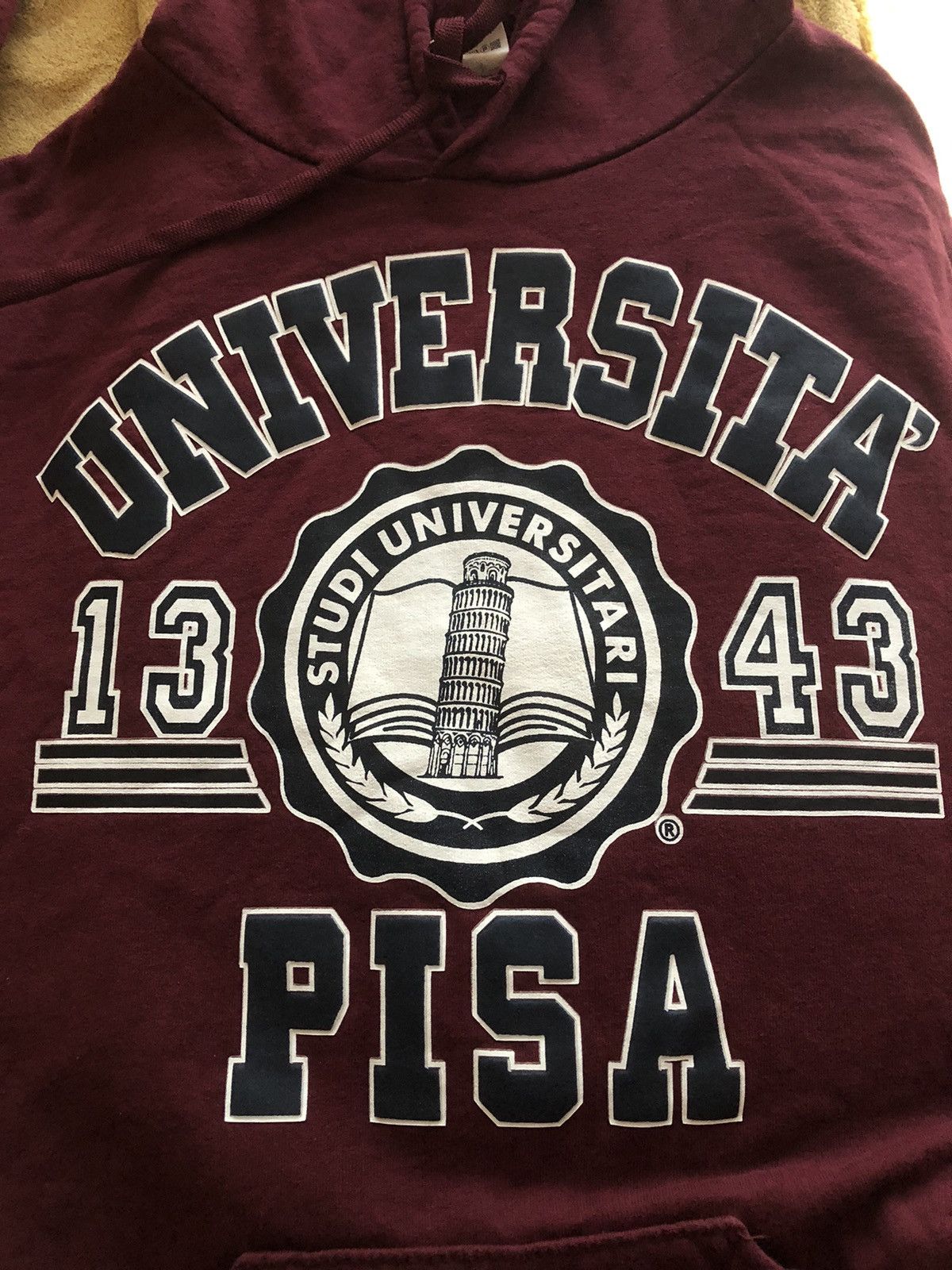 Vintage VINTAGE PISA UNIVERSITY QUALITY HOODIE SWEATSHIRT Size US M / EU 48-50 / 2 - 2 Thumbnail