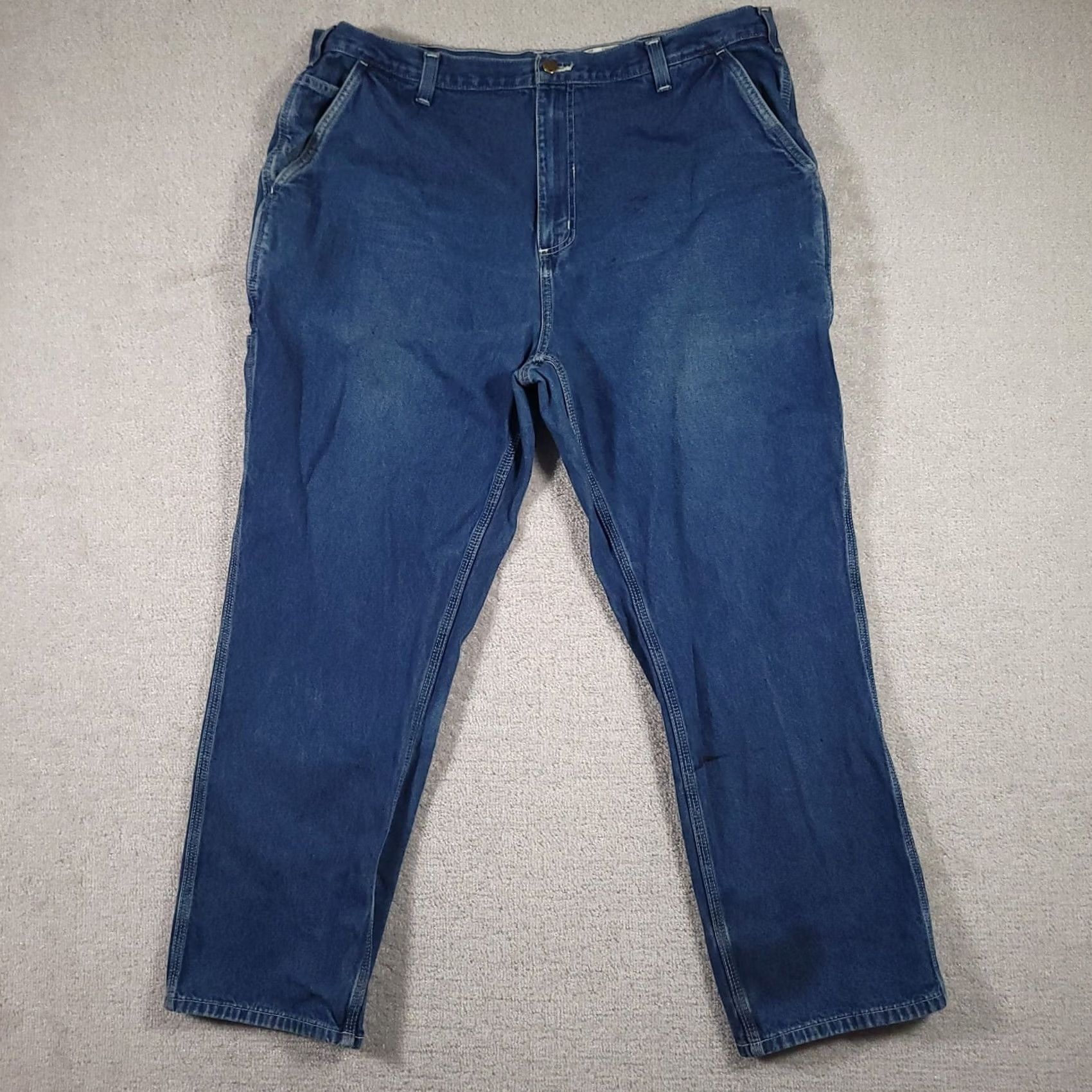 Carhartt Carhartt Jeans Dungaree Fit Blue Mens 42x32 Workwear Grunge Heavy Duty Denim Straight Pocketed Jeans Mens Size US 42 / EU 58 - 2 Thumbnail