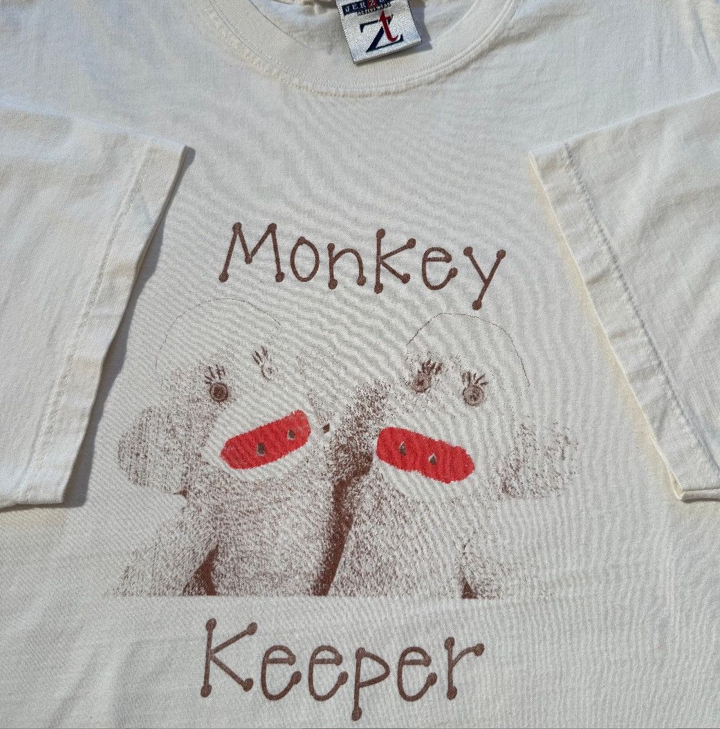 Vintage 2000’s Monkey Keeper Sock Monkey Promo Tee Rare Y2K Vintage Size US L / EU 52-54 / 3 - 1 Thumbnail