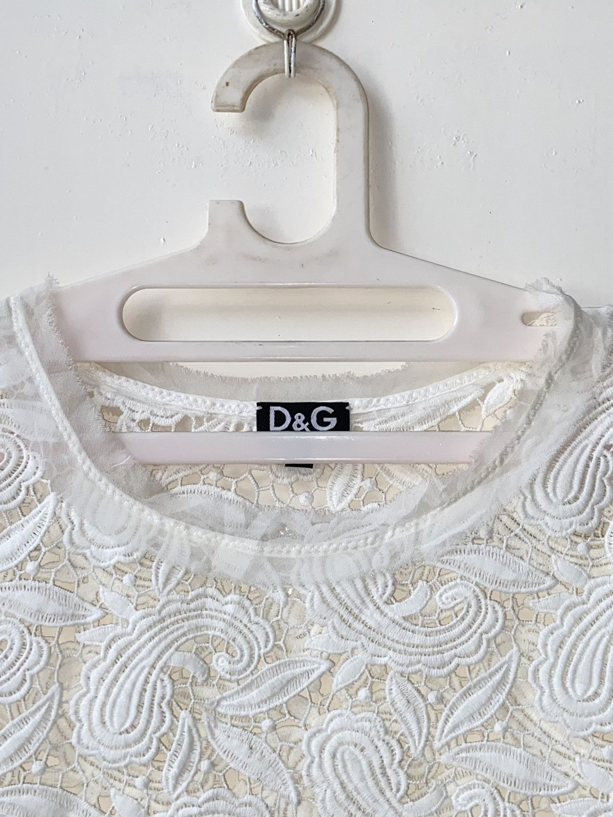 Dolce & Gabbana DOLCE & GABBANA White Mesh T-shirt Size US S / EU 44-46 / 1 - 11 Thumbnail