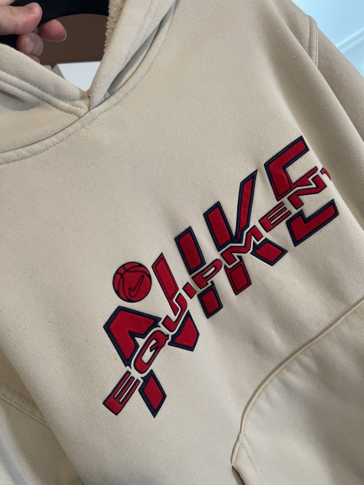 Nike × Vintage No Wash Tag- Vintage Nike Cream Hoodie- No Wash Tag Present Size US M / EU 48-50 / 2 - 1 Thumbnail