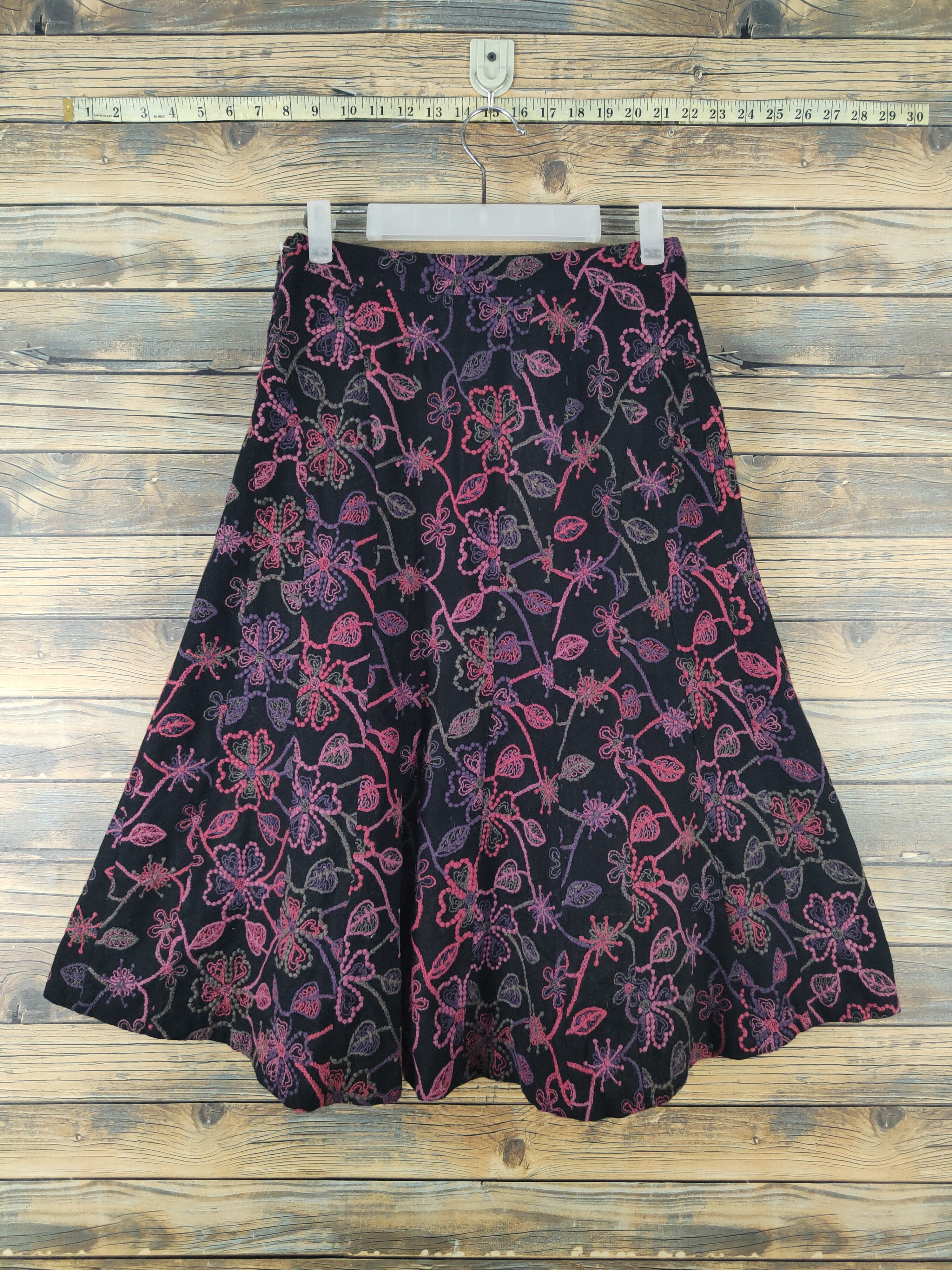 Japanese Brand × Vintage Joli & Grondall Black Pink Midi Skirts #W1755 Size 26" / US 2 / IT 38 - 6 Thumbnail
