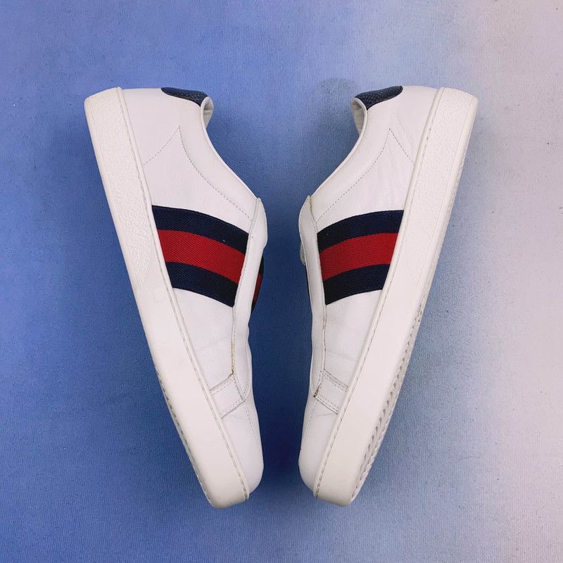 Gucci Gucci Stylish White Sneakers with Stripes - Size US 9.5 / EU 42-43 - 7 Thumbnail