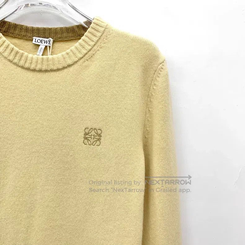 Loewe Loewe Yellow logo embroidery, wool round-neck long-sleeve Size XS / US 0-2 / IT 36-38 - 3 Thumbnail