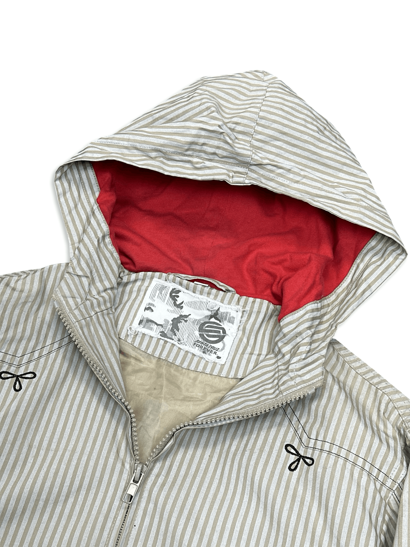 Santa Cruz Skateboards Santa Cruz stripped printed hooded bomber jacket Size US XS / EU 42 / 0 - 7 Thumbnail