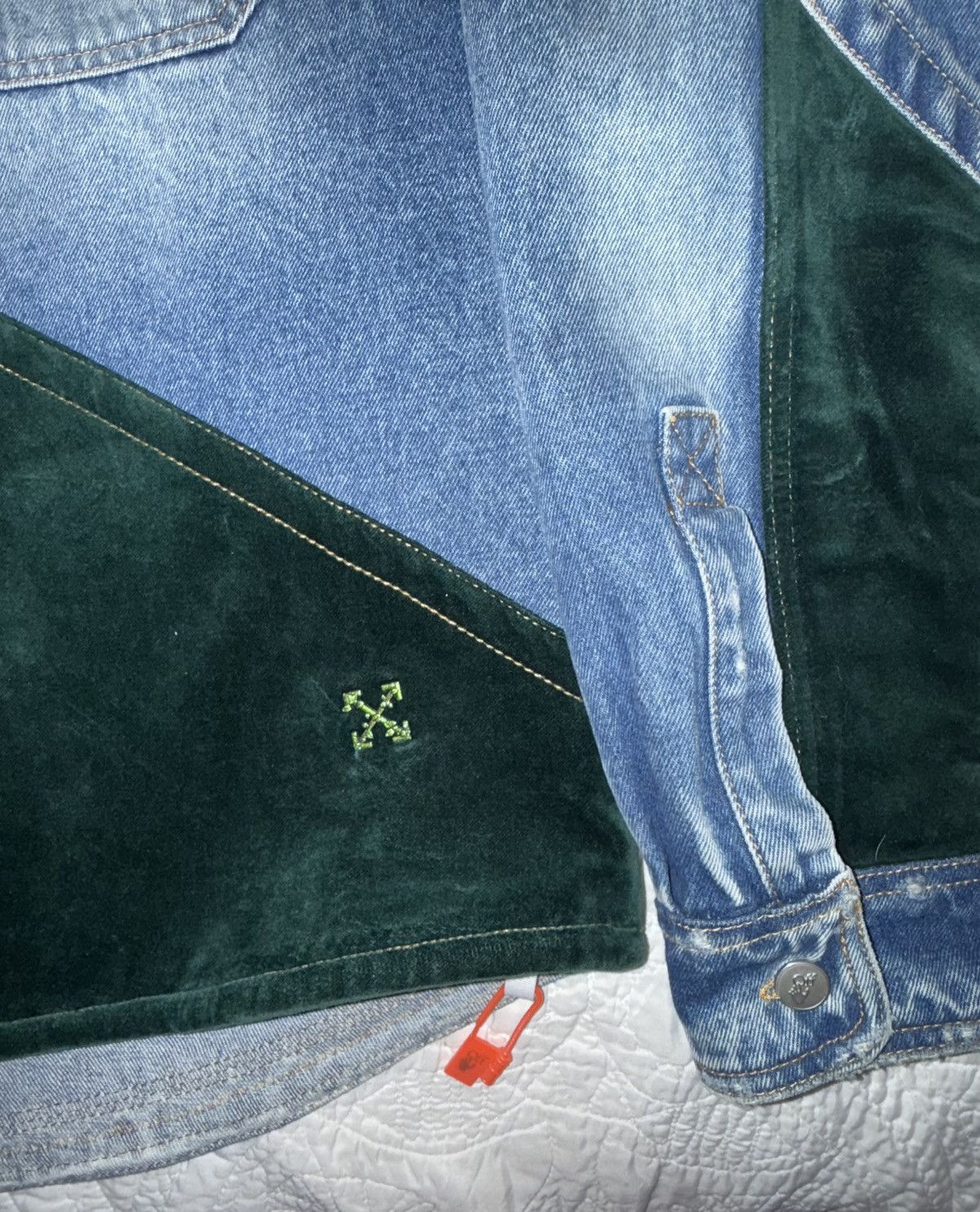 Off-White OFF WHITE denim patchwork jacket FALL/WINTER 2020 Collection Size US XL / EU 56 / 4 - 18 Thumbnail