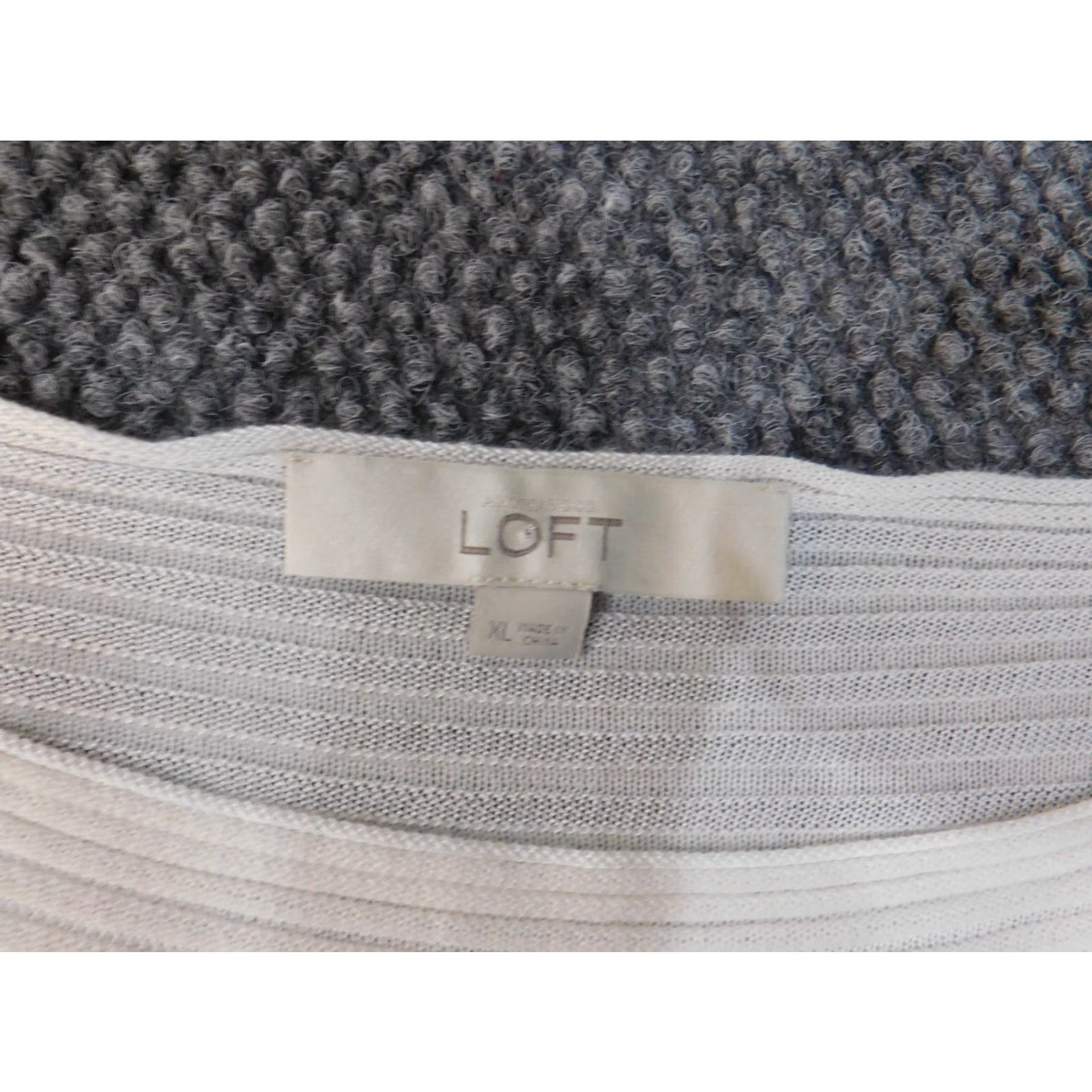 Ann Taylor Loft White XL Womens Blouse Round Neck Long Sleeve Cotton Rayon Casual Stretch Regular Ann Taylor Loft Size XL / US 12-14 / IT 48-50 - 4 Thumbnail