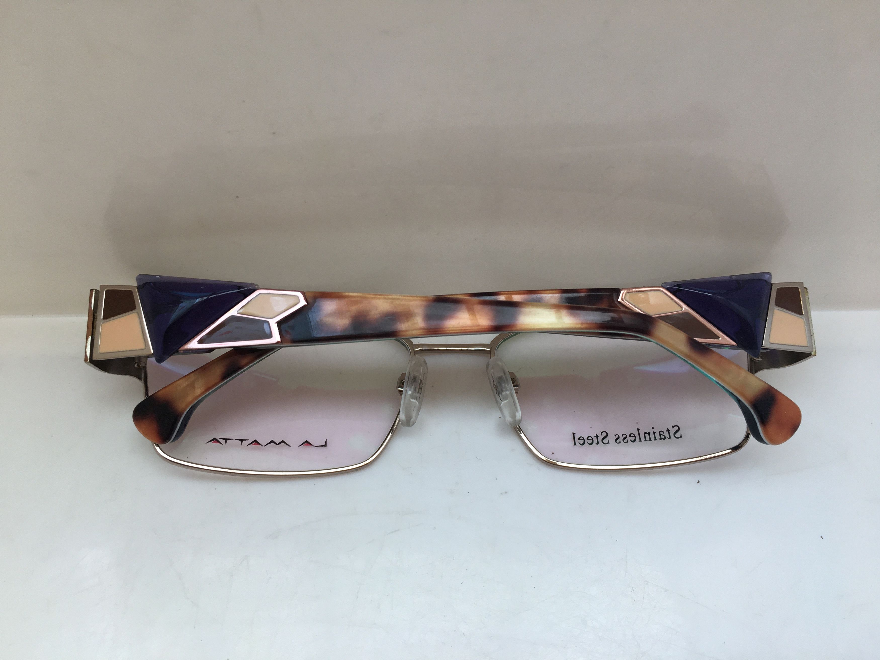 Other La Matta Brown Stainless Metal Eyeglasses Frame Size ONE SIZE - 6 Thumbnail