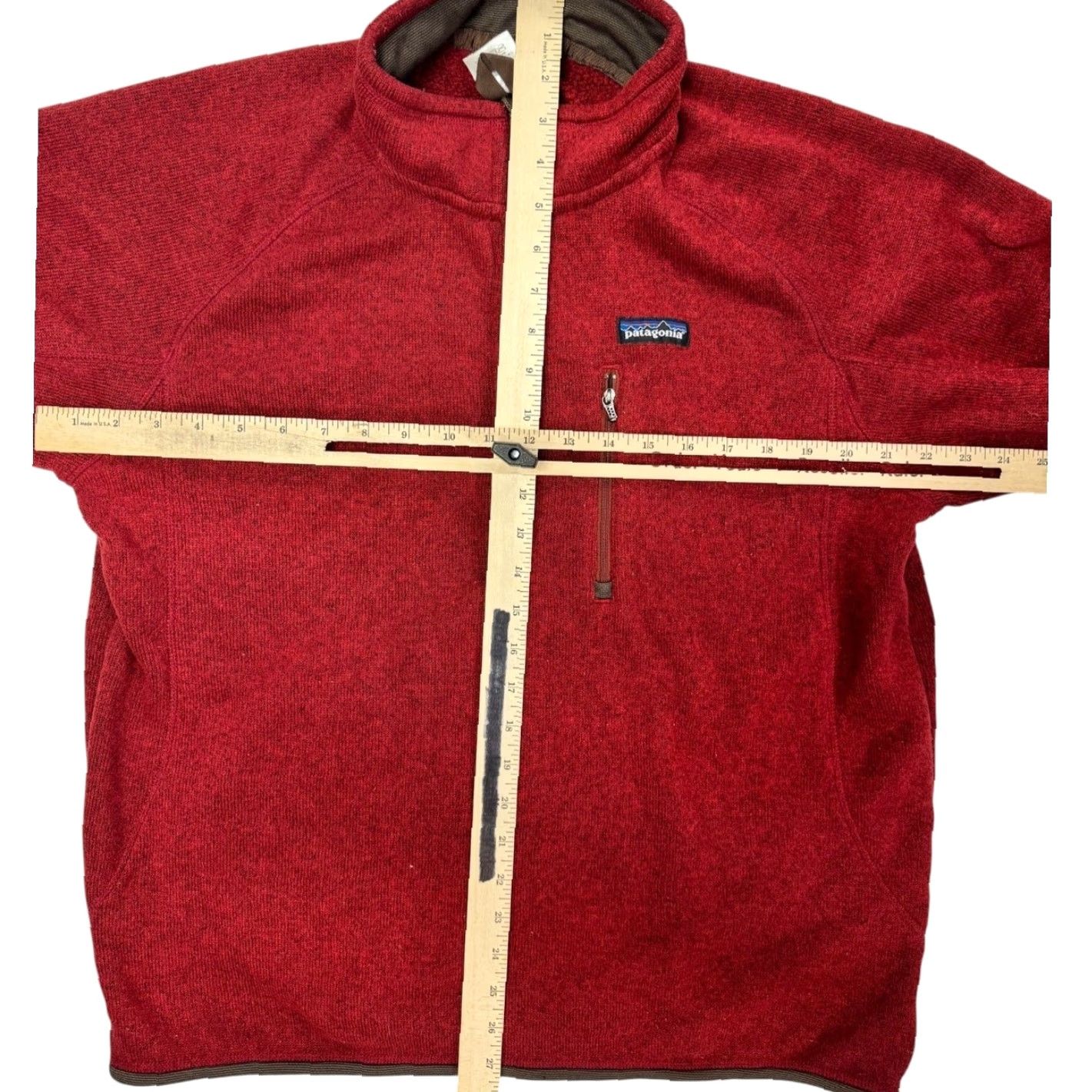Patagonia VINTAGE Patagonia Men's Better Sweater 1/4 Zip Fleece Jacket Size L Red Shirt Mens Red 90s style, light pilling Size US L / EU 52-54 / 3 - 3 Thumbnail