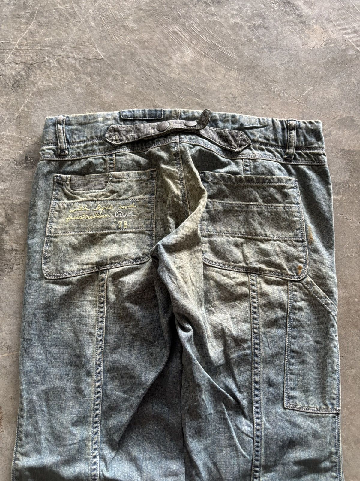 Diesel RARE flared diesel rusty patchwork art panelled distressed Size 27" / US 4 / IT 40 - 18 Thumbnail