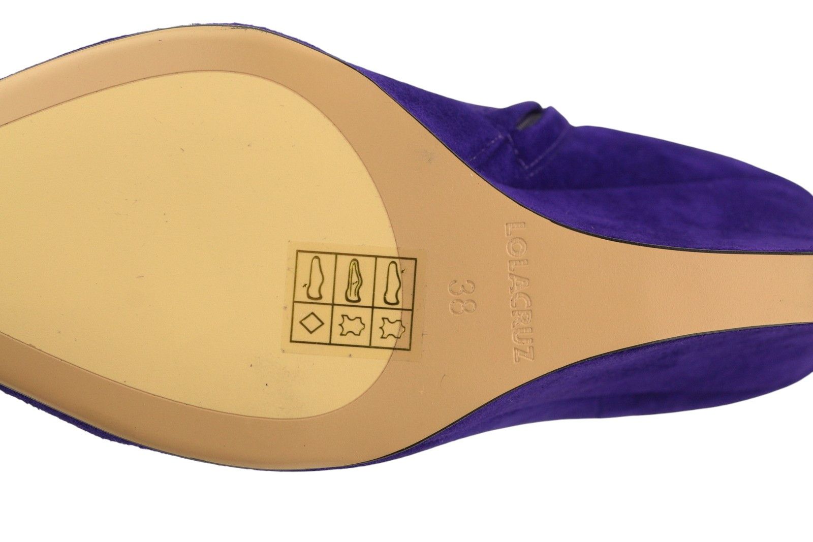 Other LOLA CRUZ RENES EU38 Blue Suede Leather Platform Heel 87545 Size US 7 / IT 37 - 9 Thumbnail