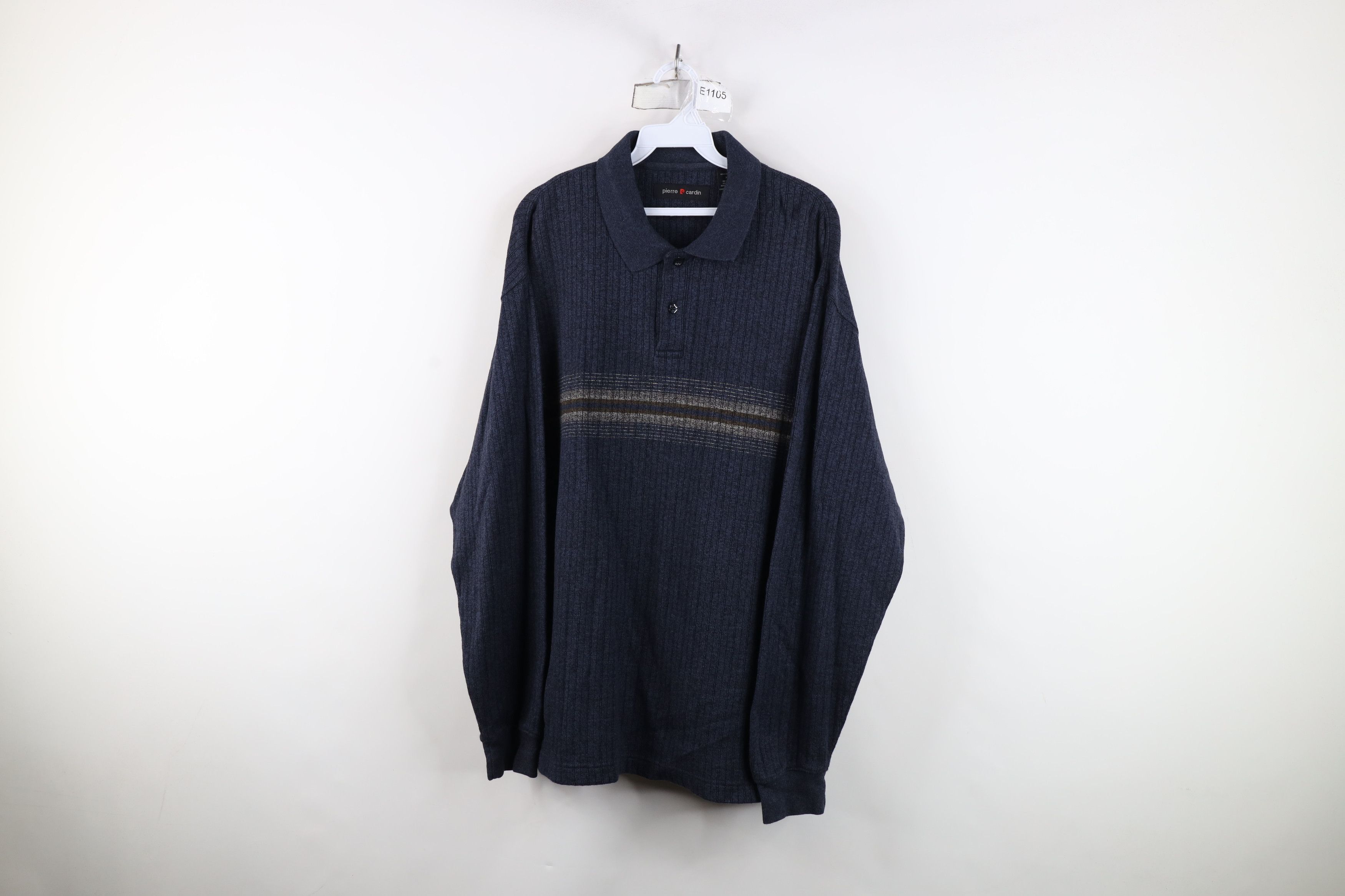 Vintage Vintage 90s Streetwear Knit Long Sleeve Rugby Polo Shirt Size US XL / EU 56 / 4 - 1 Thumbnail