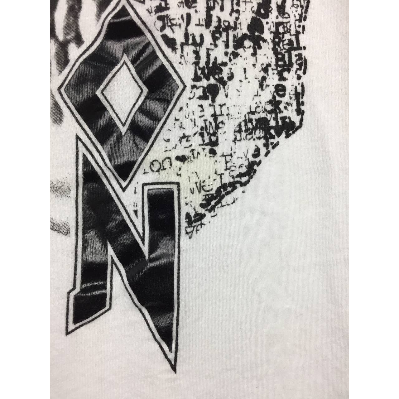 Vintage Religion Blue Label Skull Split Face Graphic Tee Size US L / EU 52-54 / 3 - 6 Thumbnail