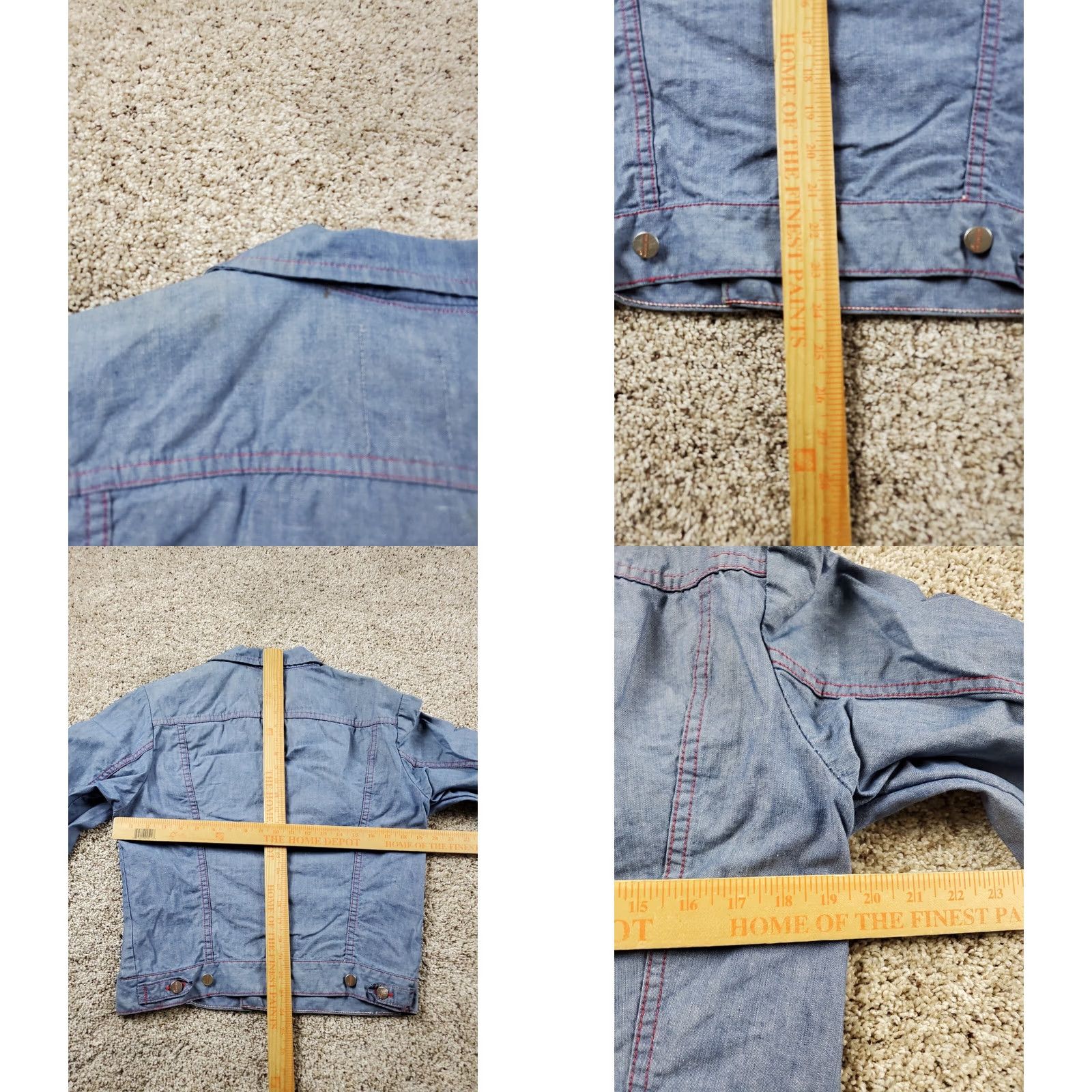 Vintage VINTAGE Blue Bell Trucker Jacket Shirt 70s Mens Chambray USA Made Size 38 Blue Bell Rockabilly 1970s Mens Size US XXS / EU 40 - 9 Thumbnail