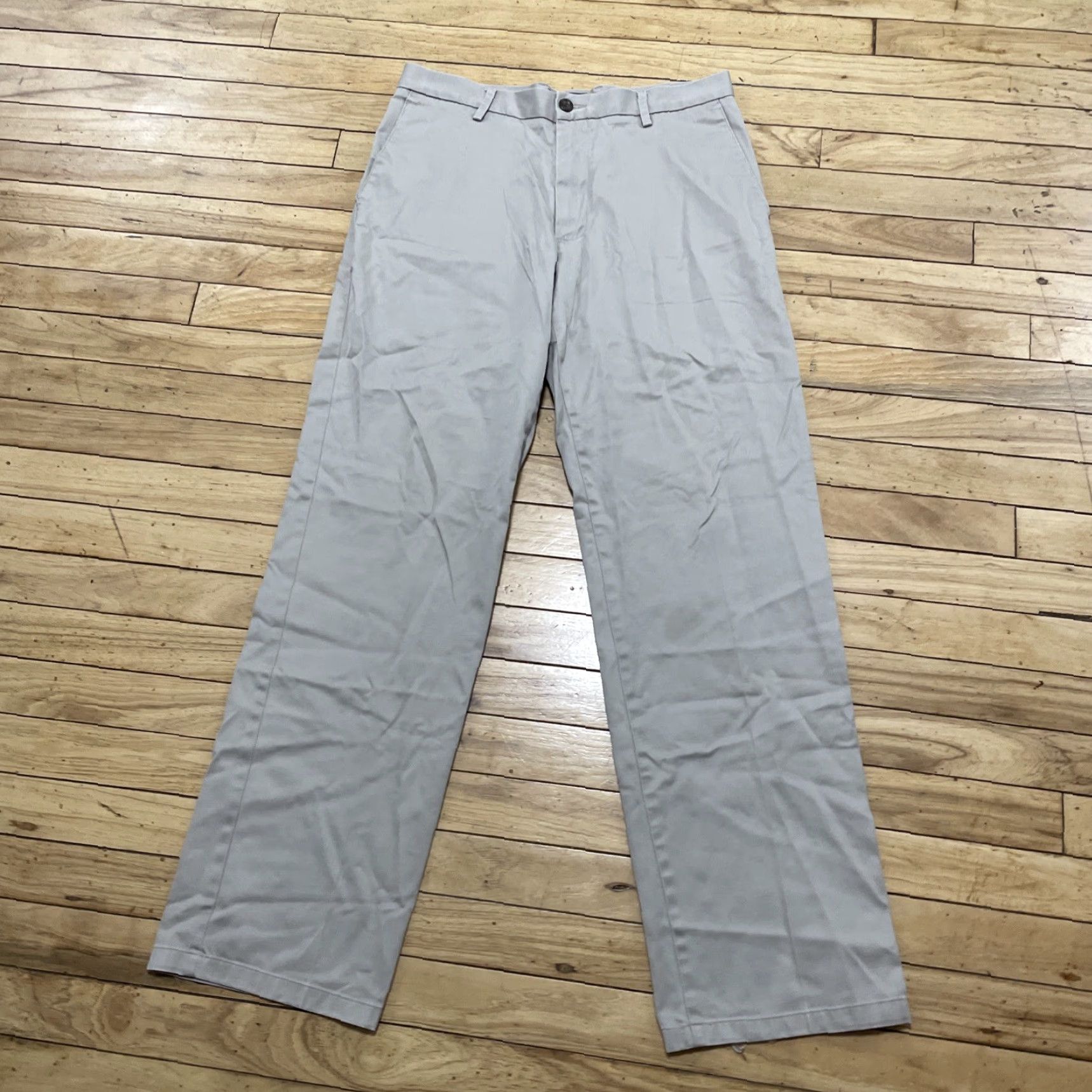 Dockers VINTAGE DOCKERS Pants Men Regular Straight Khaki Beige Chino Workwear 32x31 32in/Stretch Comfort Pockets Logo Button Zipper Calculated? Size US 32 / EU 48 - 2 Thumbnail