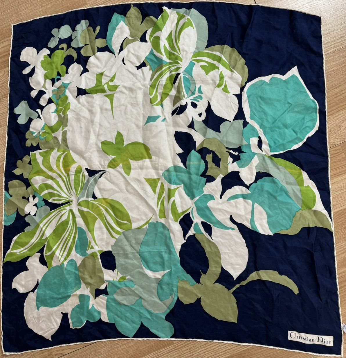 Christian Dior Monsieur Christian Dior CD vintage flower scarf scarves Size ONE SIZE - 1 Thumbnail