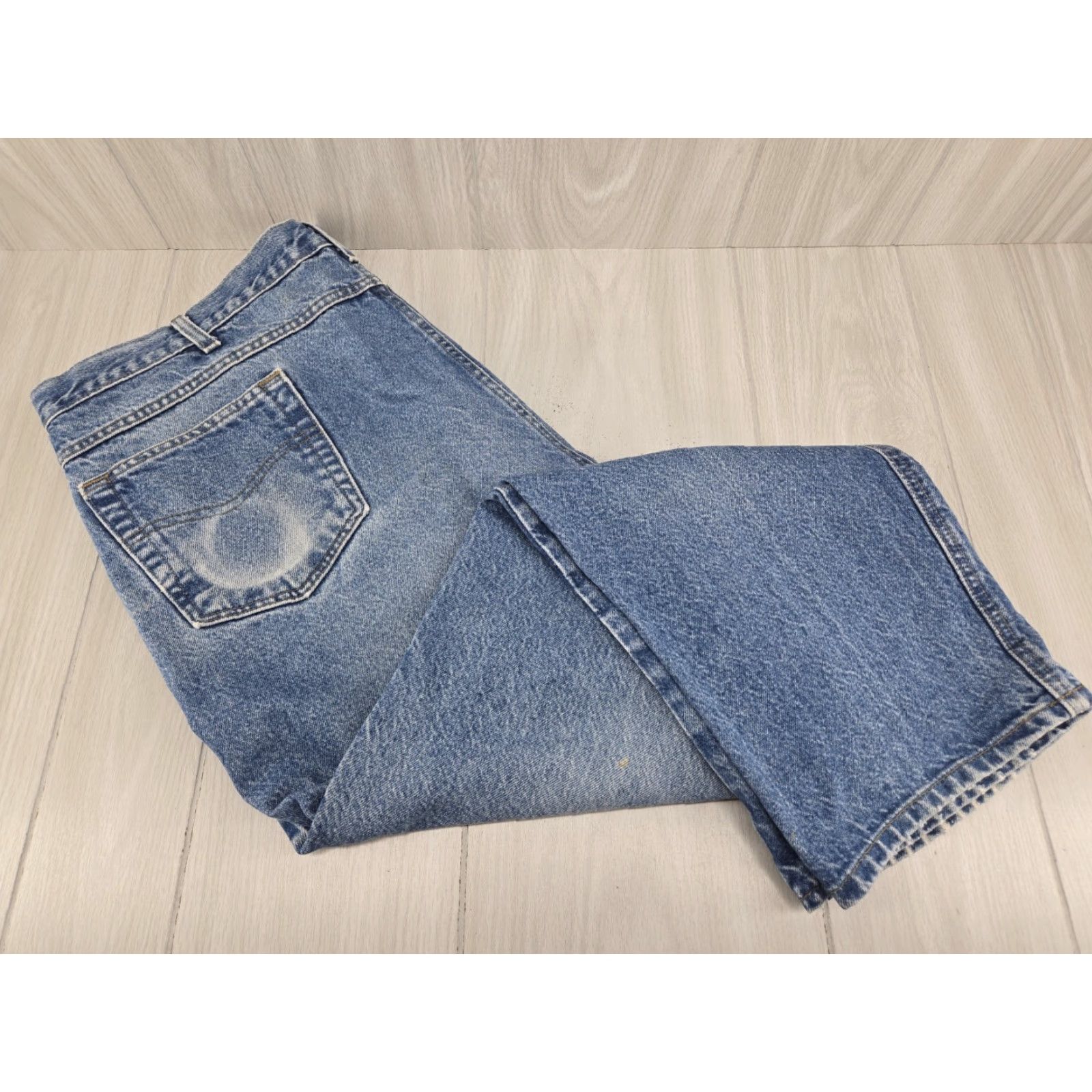 Carhartt Carhartt Jeans Distressed? No. Mens Denim Relaxed Fit Blue 44 x 30 B160 DTS - 5-Pocket Workwear Cotton Belt Loops Vintage? No Size US 44 / EU 60 - 5 Thumbnail