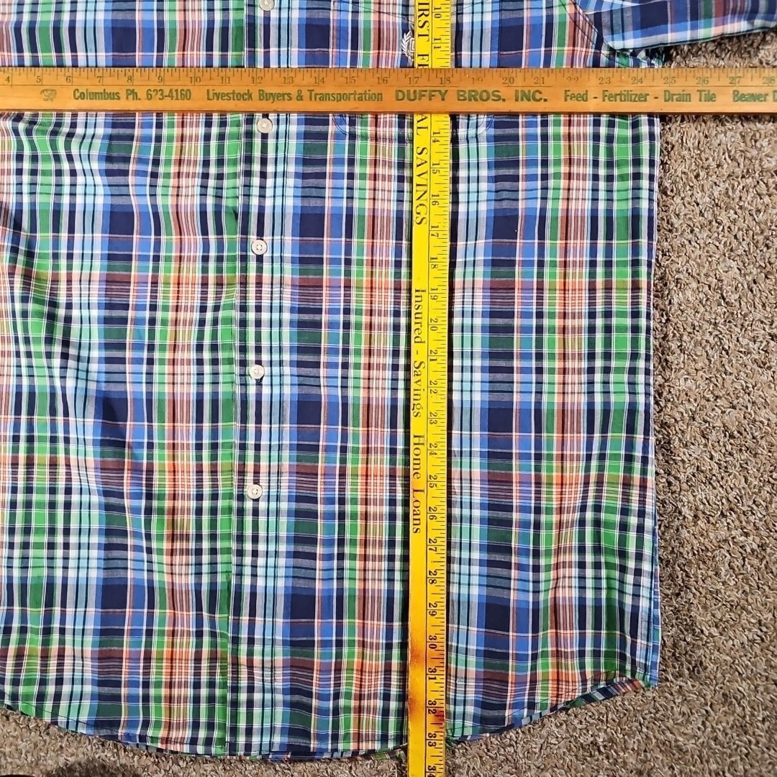 Chaps Chaps LT Easy Care Bright Plaid Button Up Size US L / EU 52-54 / 3 - 5 Thumbnail