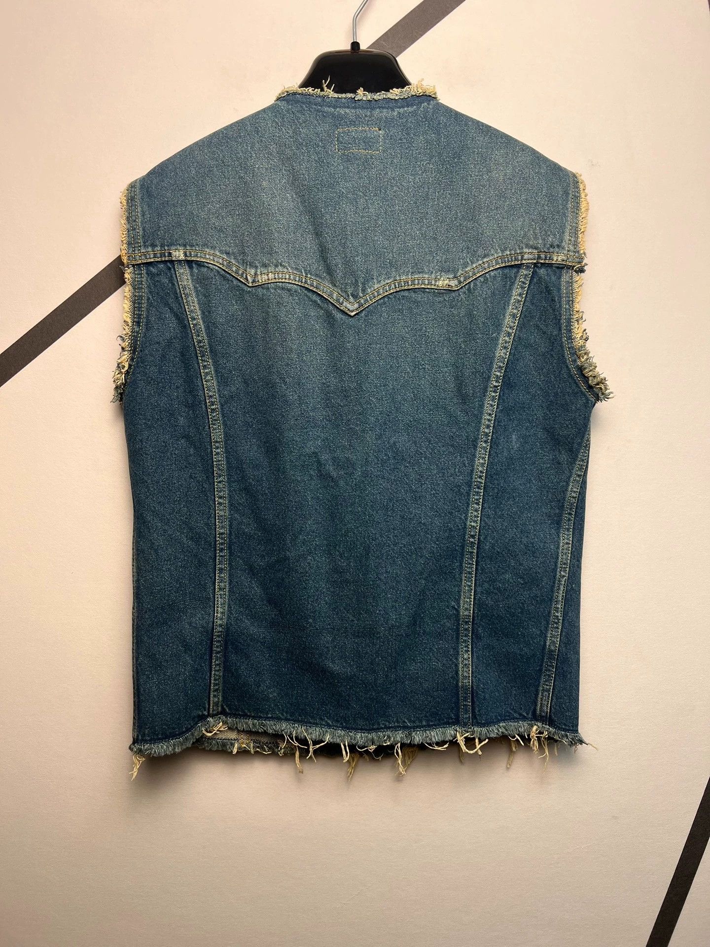 Saint Laurent Paris SLP Spring/Summer 2015 runway style raw-edge denim vest Size US M / EU 48-50 / 2 - 2 Thumbnail