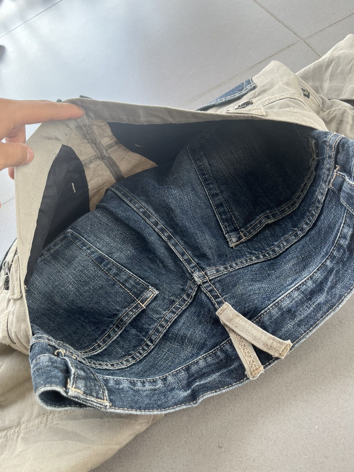 PPFM PPFM DOUBLE LAYER HYBRID DENIM SEDITIONARIES JAPANESE PUNK Size US 29 - 10 Thumbnail