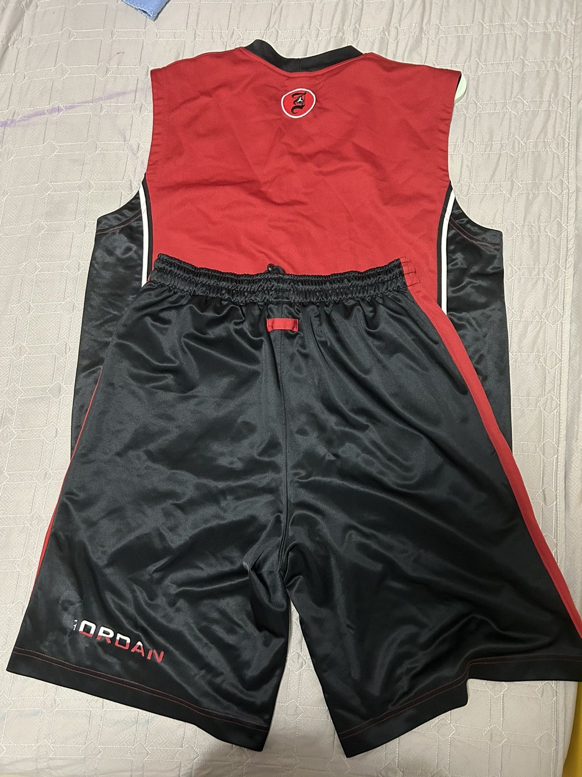 Jordan Brand × Nike × Vintage Jordan vintage early 2000 Bred basketball set Size US L / EU 52-54 / 3 - 2 Thumbnail