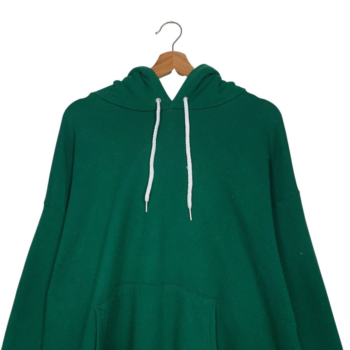 Vintage 90’s HANES Made in Usa Green Plain Hoodies #3556-C162 Size US XL / EU 56 / 4 - 8 Thumbnail