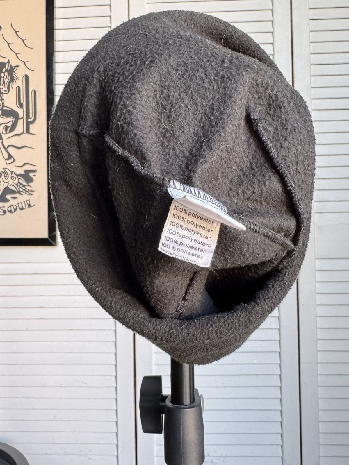 Lacoste Vintage Lacoste Beanie Fleece Hat Black Big Logo Size ONE SIZE - 18 Thumbnail
