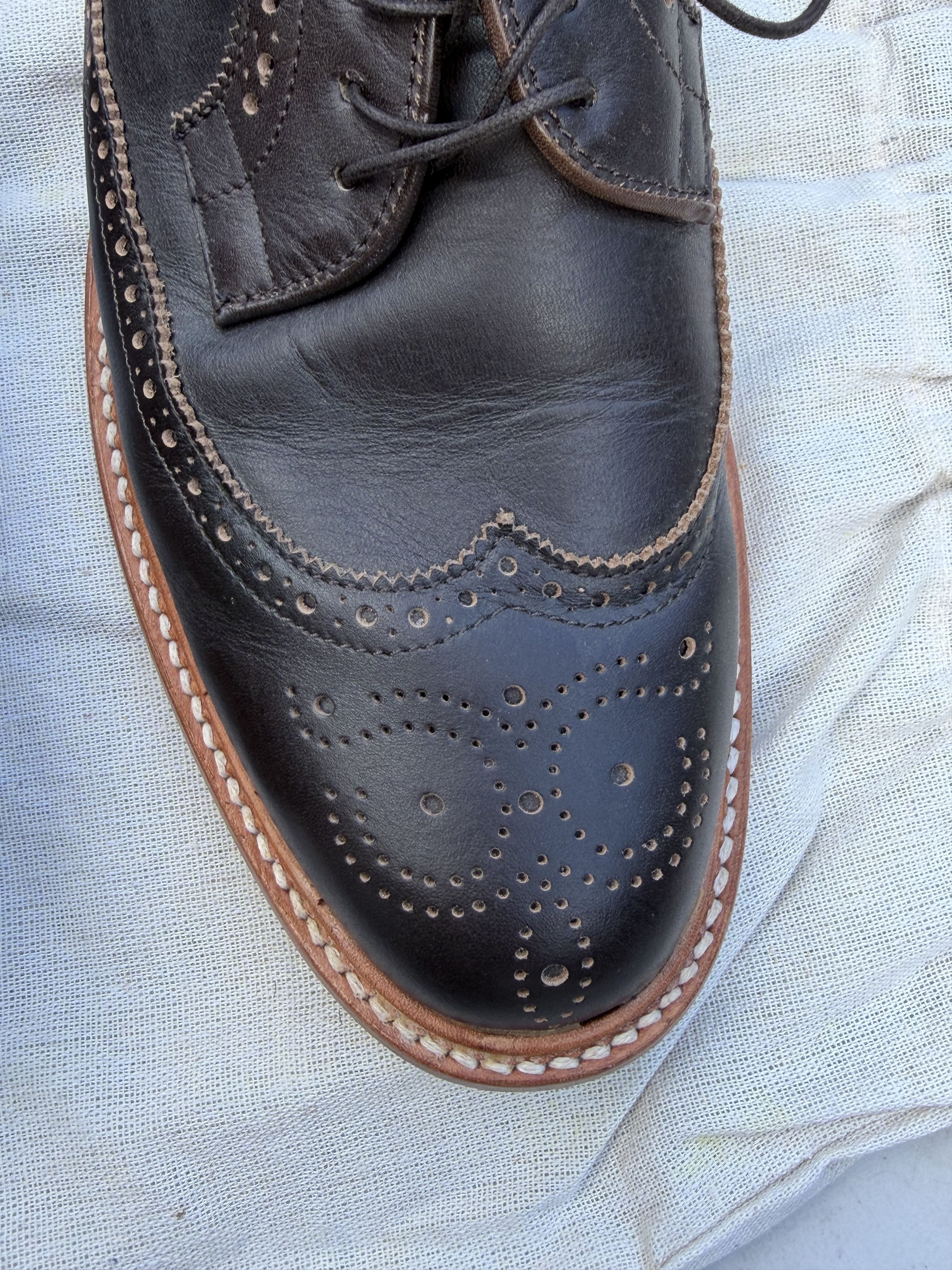 Taylor Stitch Taylor Stitch Brogue Espresso Brown Leather Dress Shoes 12.5 Size US 12.5 / EU 45-46 - 12 Thumbnail