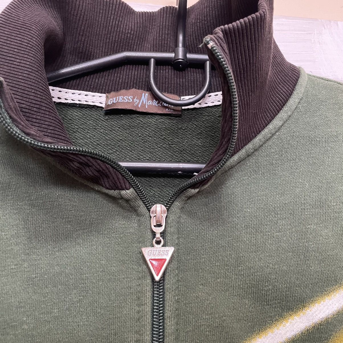 Georges Marciano × Guess × Vintage 80s Guess Marciano green zip sweatshirt bomber jacket Size US XL / EU 56 / 4 - 6 Thumbnail