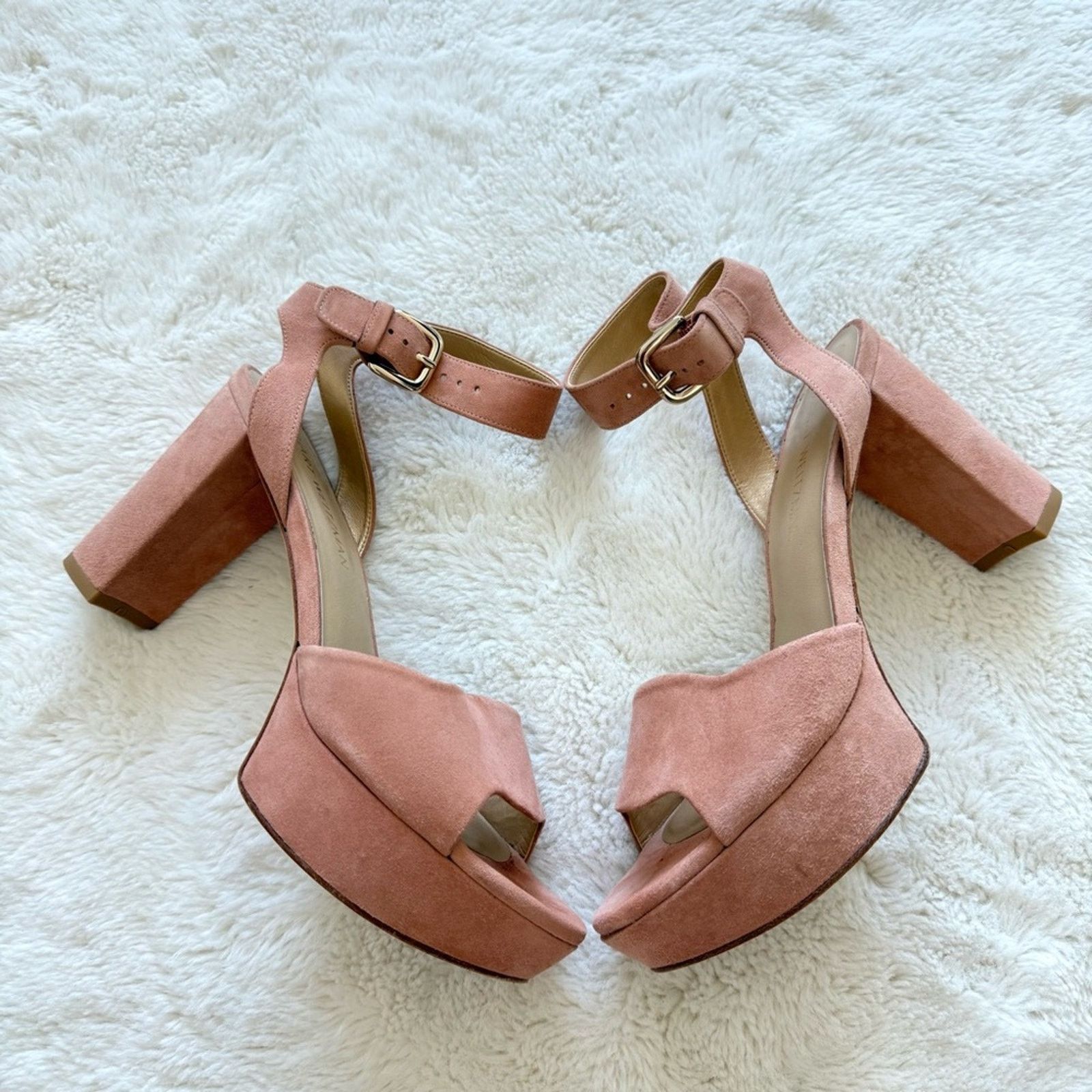 Stuart Weitzman Stuart Weitzman suede heels women sandals size 8 US 395$ Size US 8 / IT 38 - 1 Thumbnail