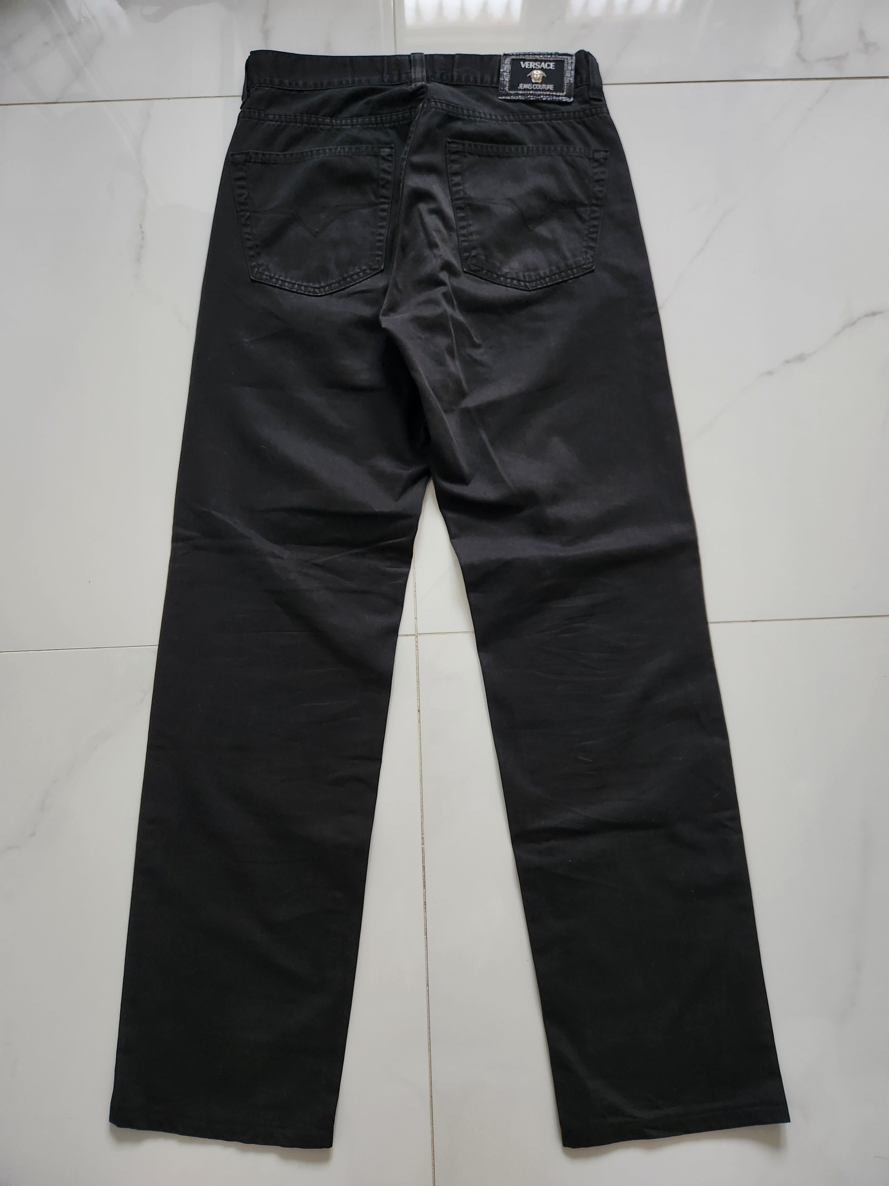 Versace Jeans Couture Versace Black Straight Jeans Size US 30 / EU 46 - 2 Thumbnail