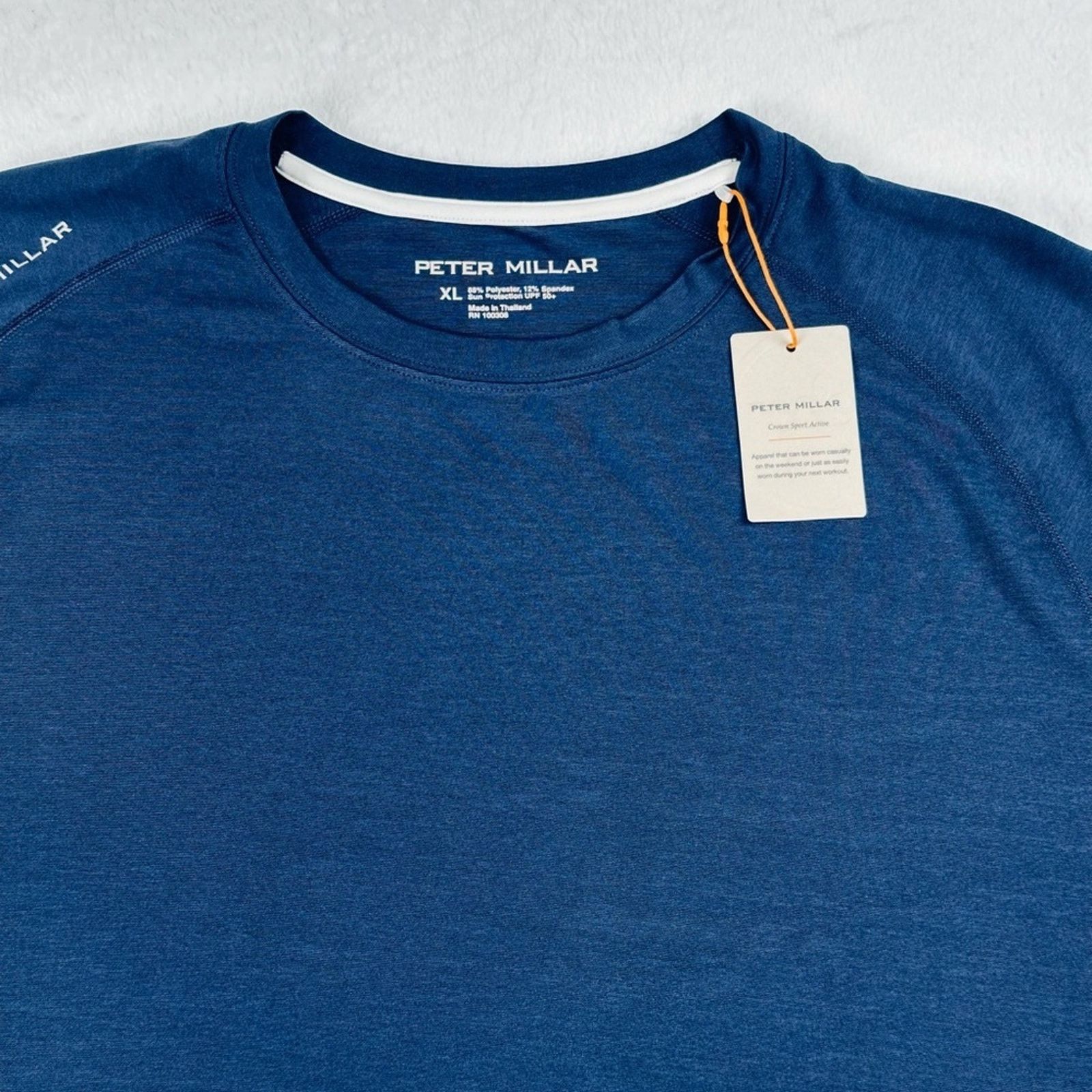Peter Millar Peter Millar Mens XL Active Navy Blue Performance Golf Shirt Size US XL / EU 56 / 4 - 5 Thumbnail