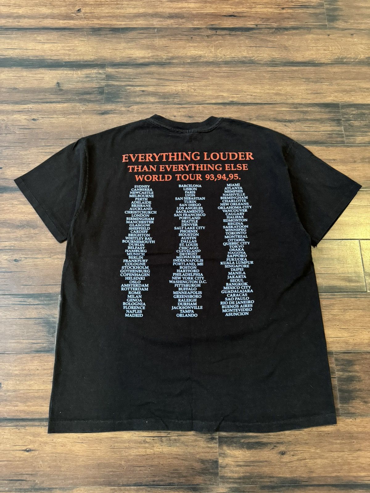 Band Tees × Hanes SUPER RARE Vintage MeatLoaf World Tour 93,94,95 Tee Size US XL / EU 56 / 4 - 5 Thumbnail
