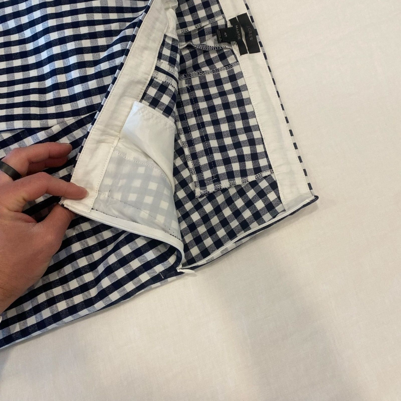 J.Crew J. Crew Women's Martie Side Zip Checkered Pants - 4T Size 27" / US 4 / IT 40 - 4 Thumbnail