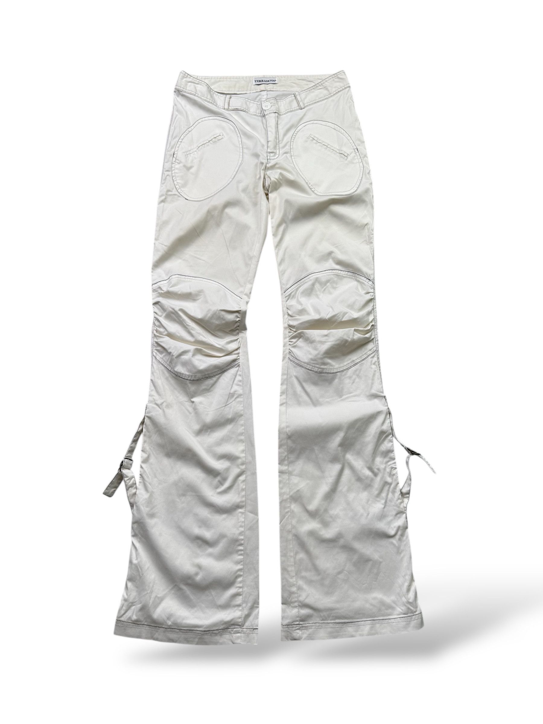 Japanese Brand Vintage Flare Pants With Bondage W484(V9) Size 25" / US 0 / IT 36 - 1 Thumbnail
