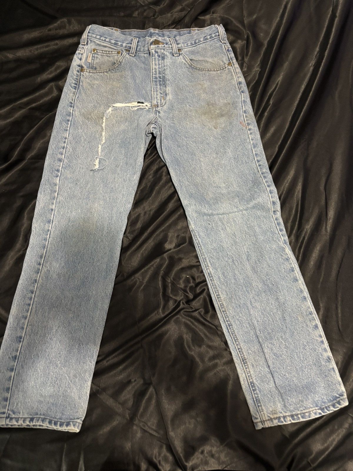 Carhartt distressed carhartt jeans Size US 33 - 1 Thumbnail