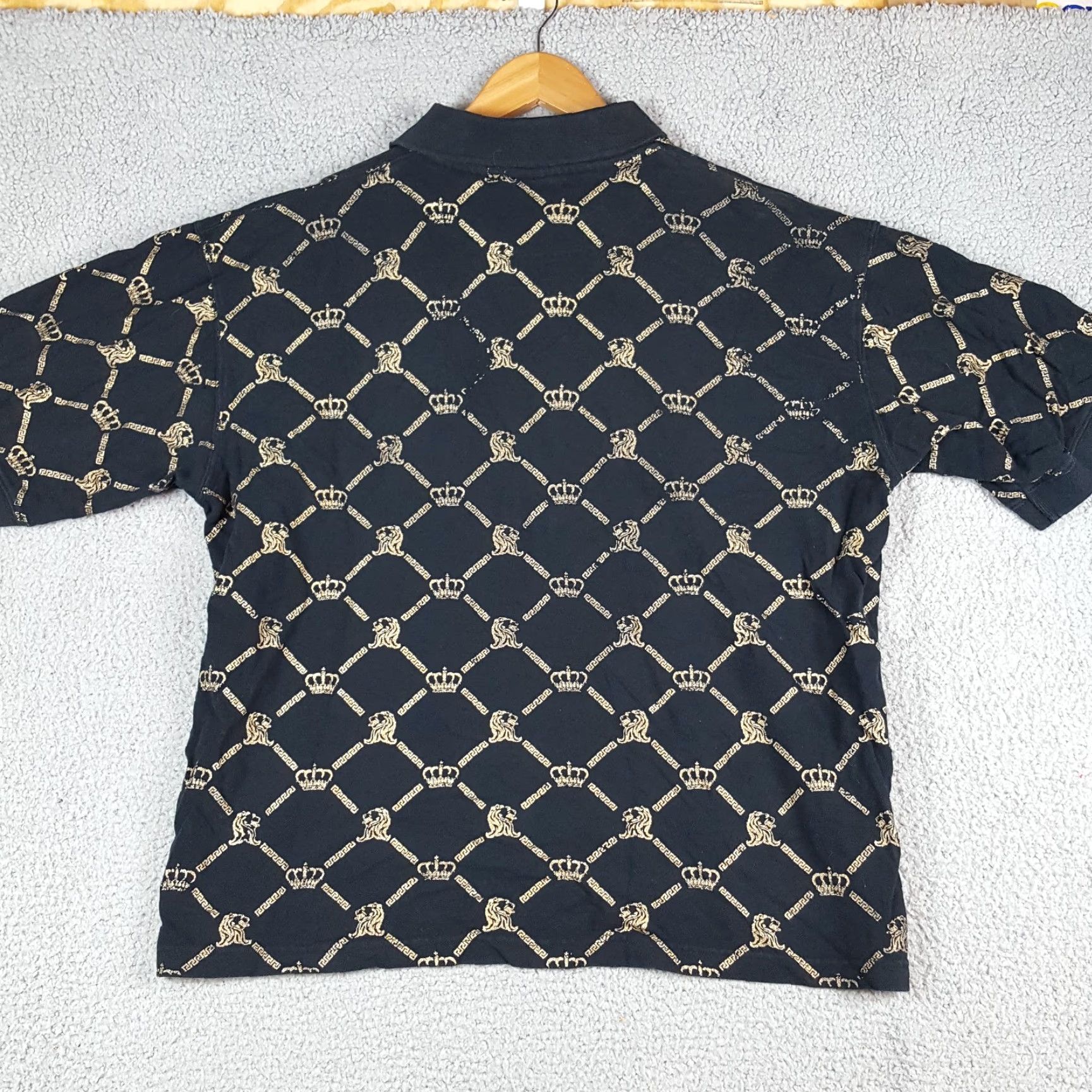 Vintage VINTAGE Johnny Blaze Hip Hop WuTang Polo Shirt Monogram Collar Polo Shirt XL Men Black 90s Grunge Rock Surf Hip Hop Monogram Logo Size US XL / EU 56 / 4 - 6 Thumbnail