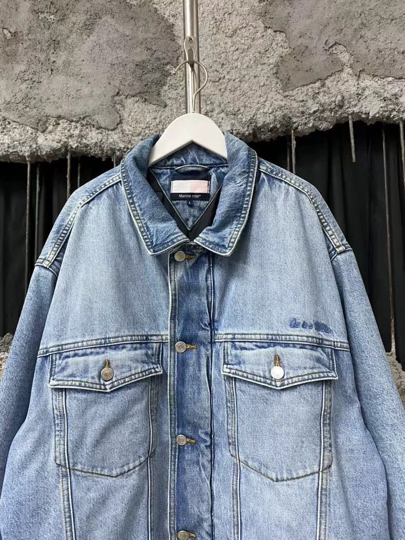 Martine Rose Martine Rose Martine Rose Embroidered Logo Denim Jacket-25 Size US L / EU 52-54 / 3 - 3 Thumbnail
