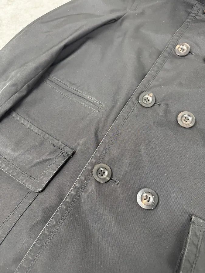 Gucci 2000s Gucci Black Dark Officer Buttoned Trench Coat by Tom Ford Size US M / EU 48-50 / 2 - 8 Thumbnail