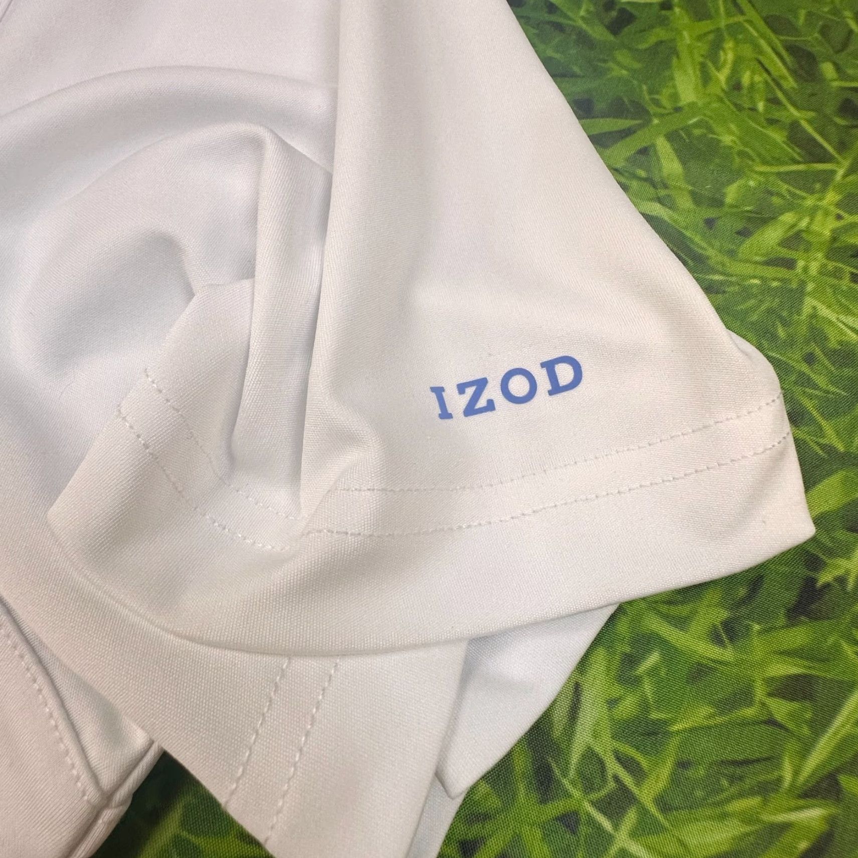 Izod IZOD Golf Polo Shirt Mens 2XL White with Contrasting Trim Logo Button Down Sports Size US XXL / EU 58 / 5 - 6 Thumbnail